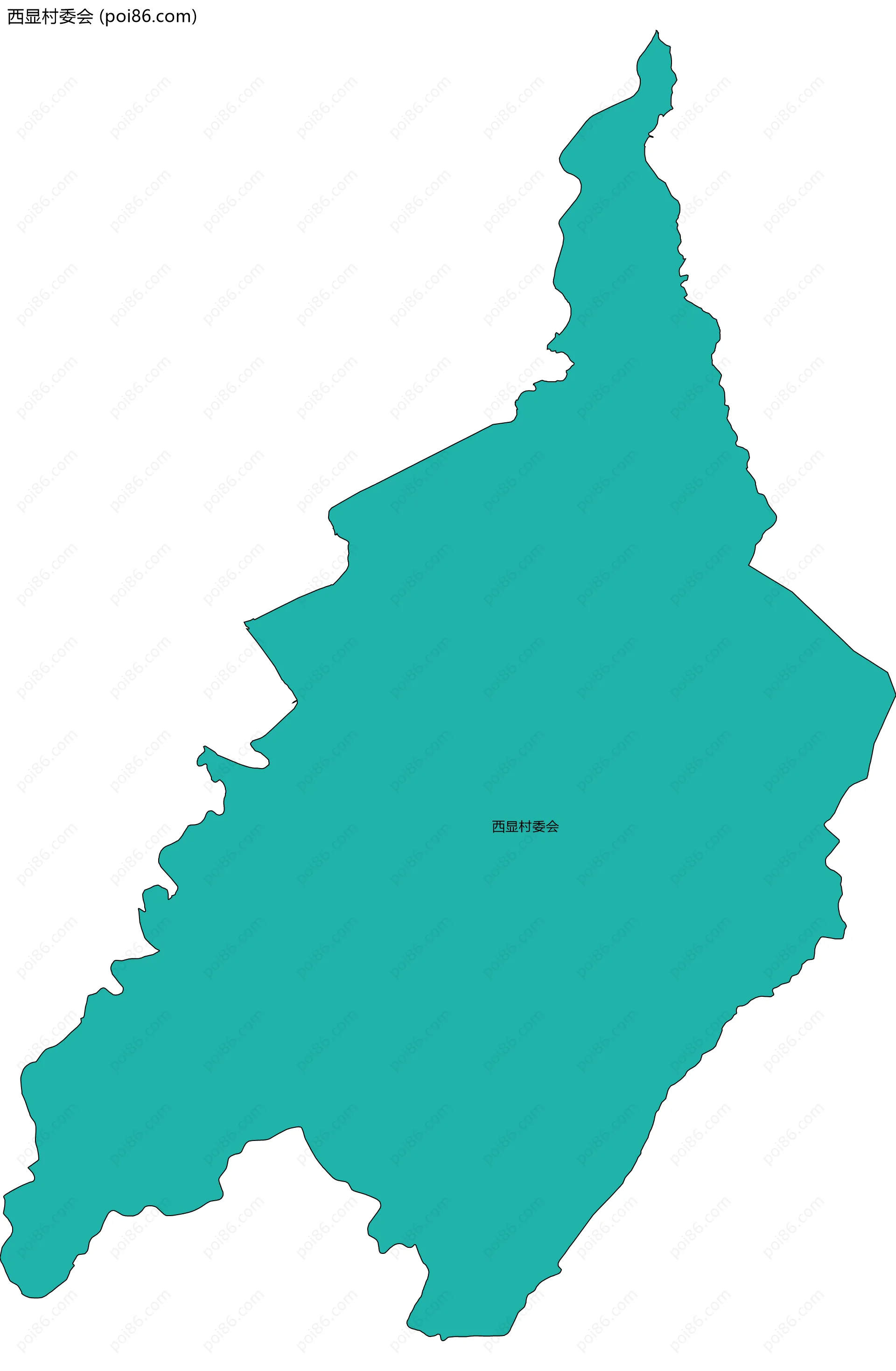 西显村委会边界地图