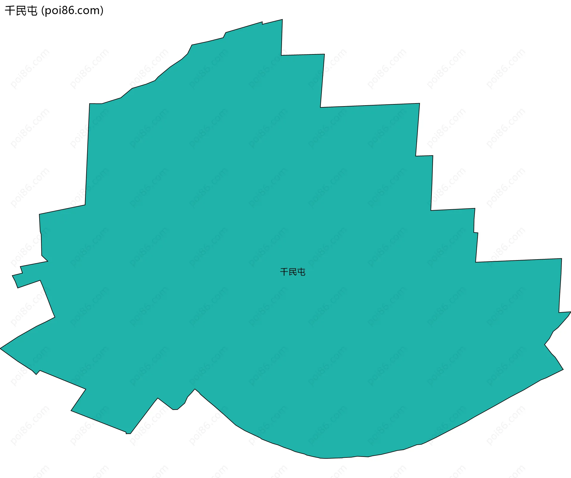 千民屯边界地图