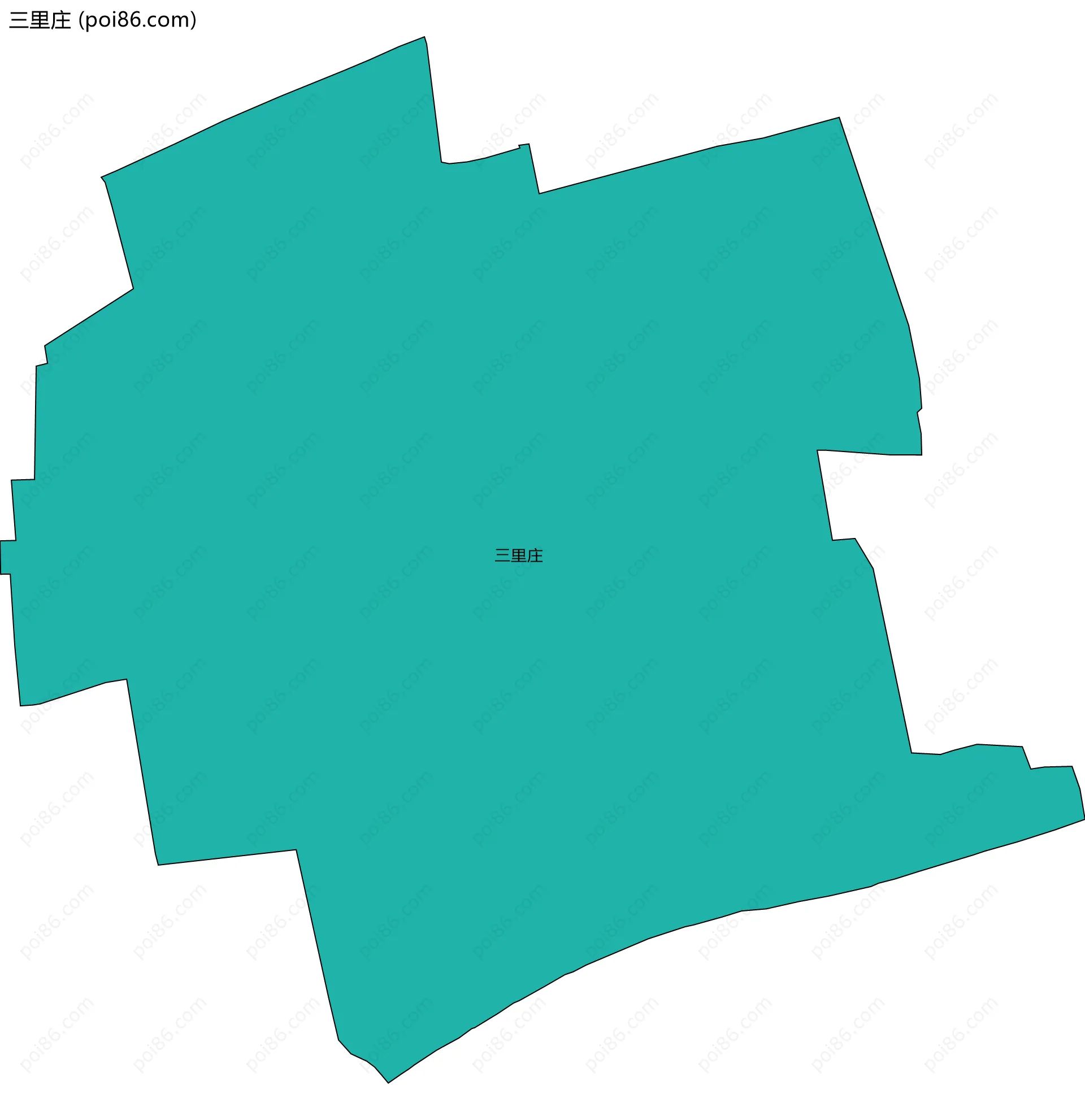 三里庄边界地图