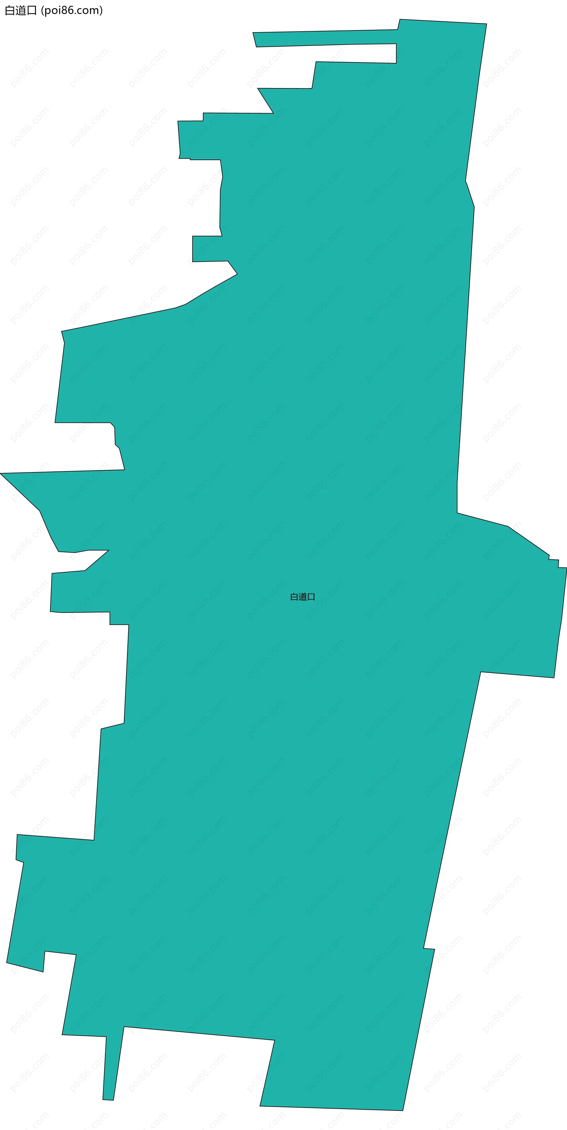 白道口边界地图