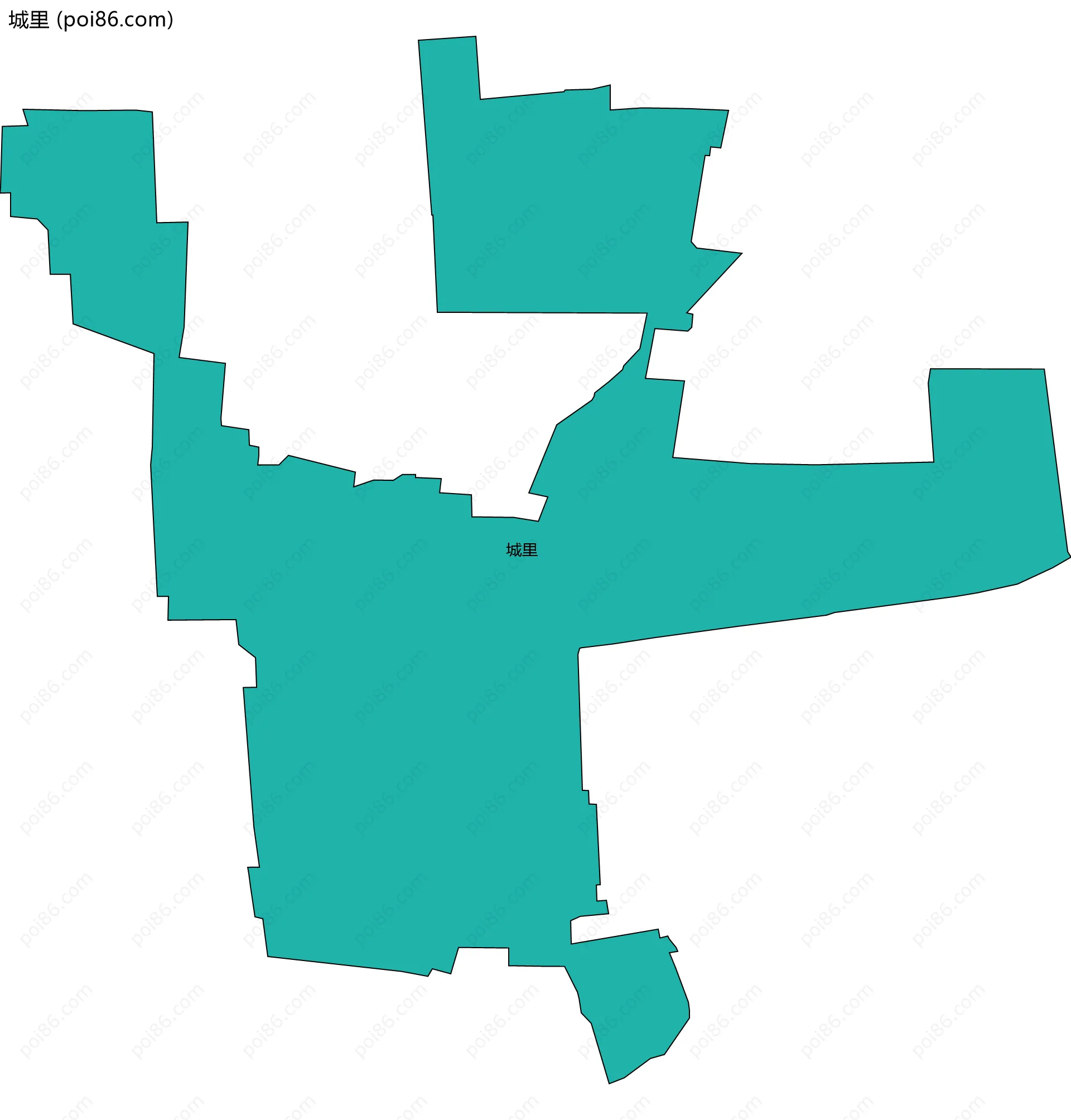 城里边界地图