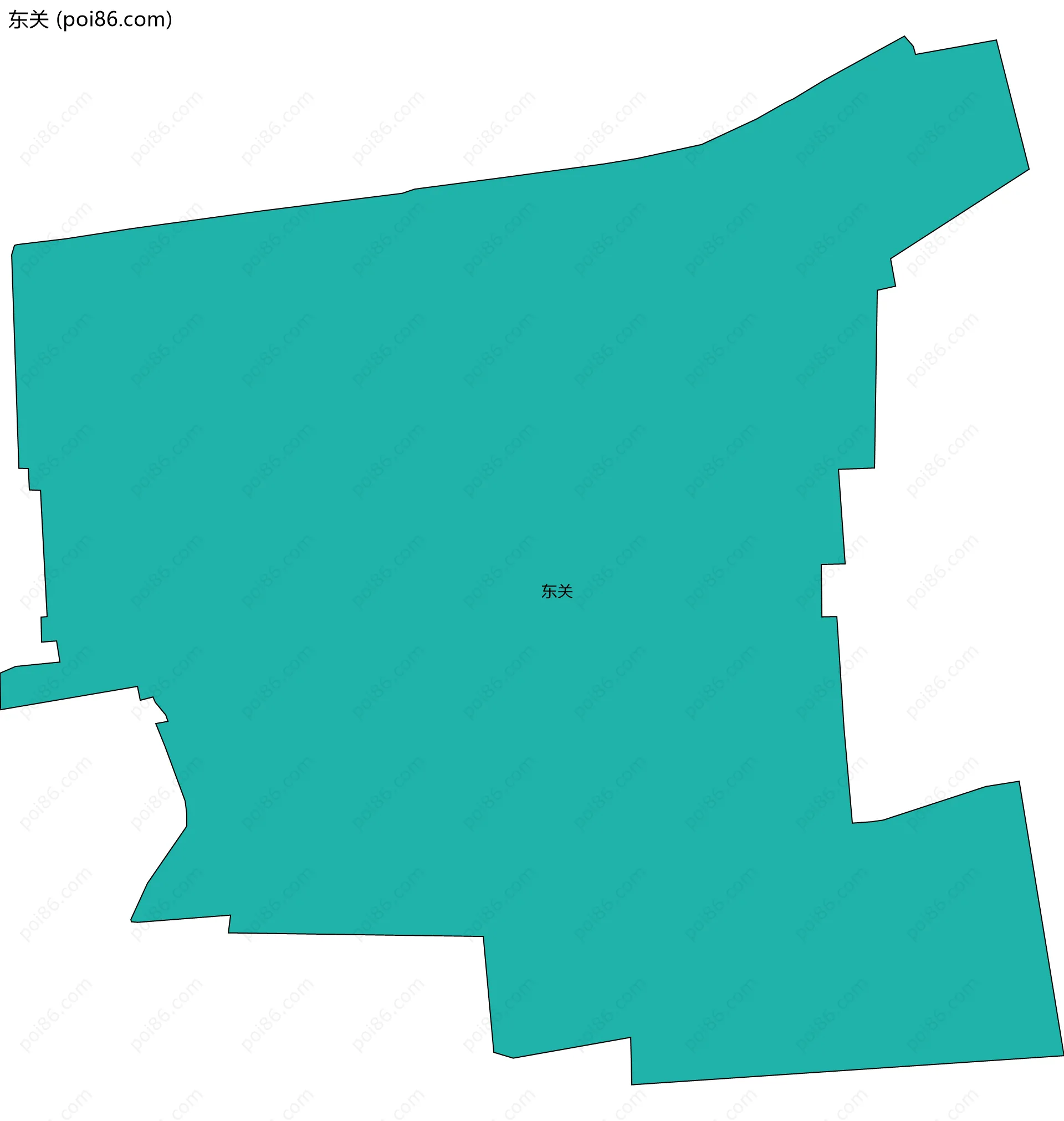 东关边界地图