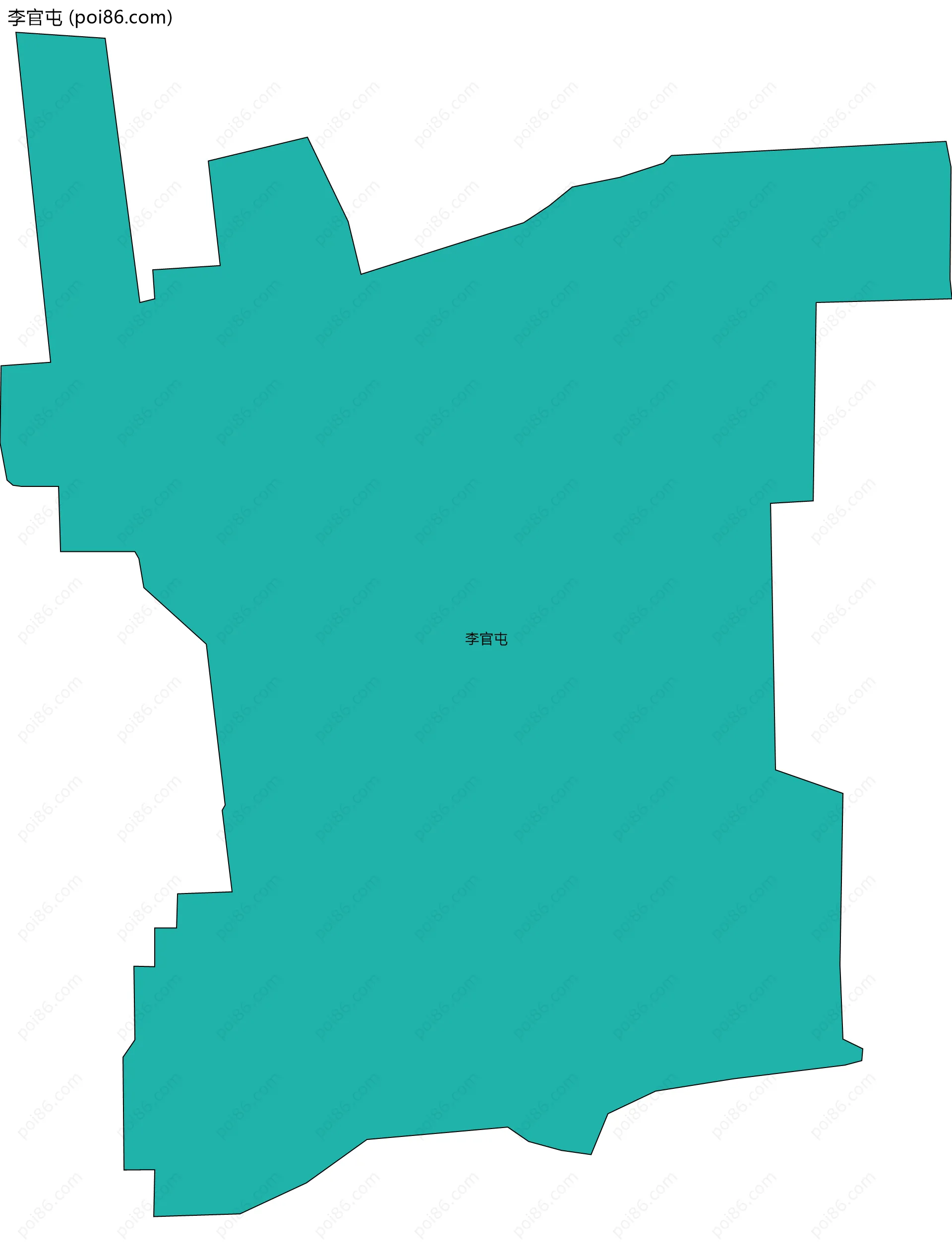 李官屯边界地图