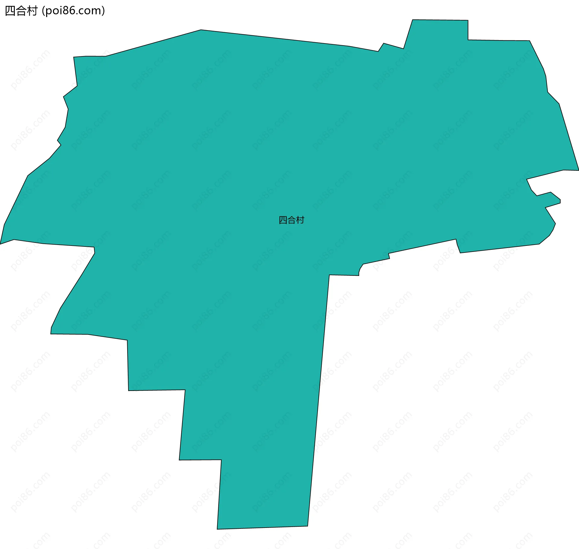 四合村边界地图