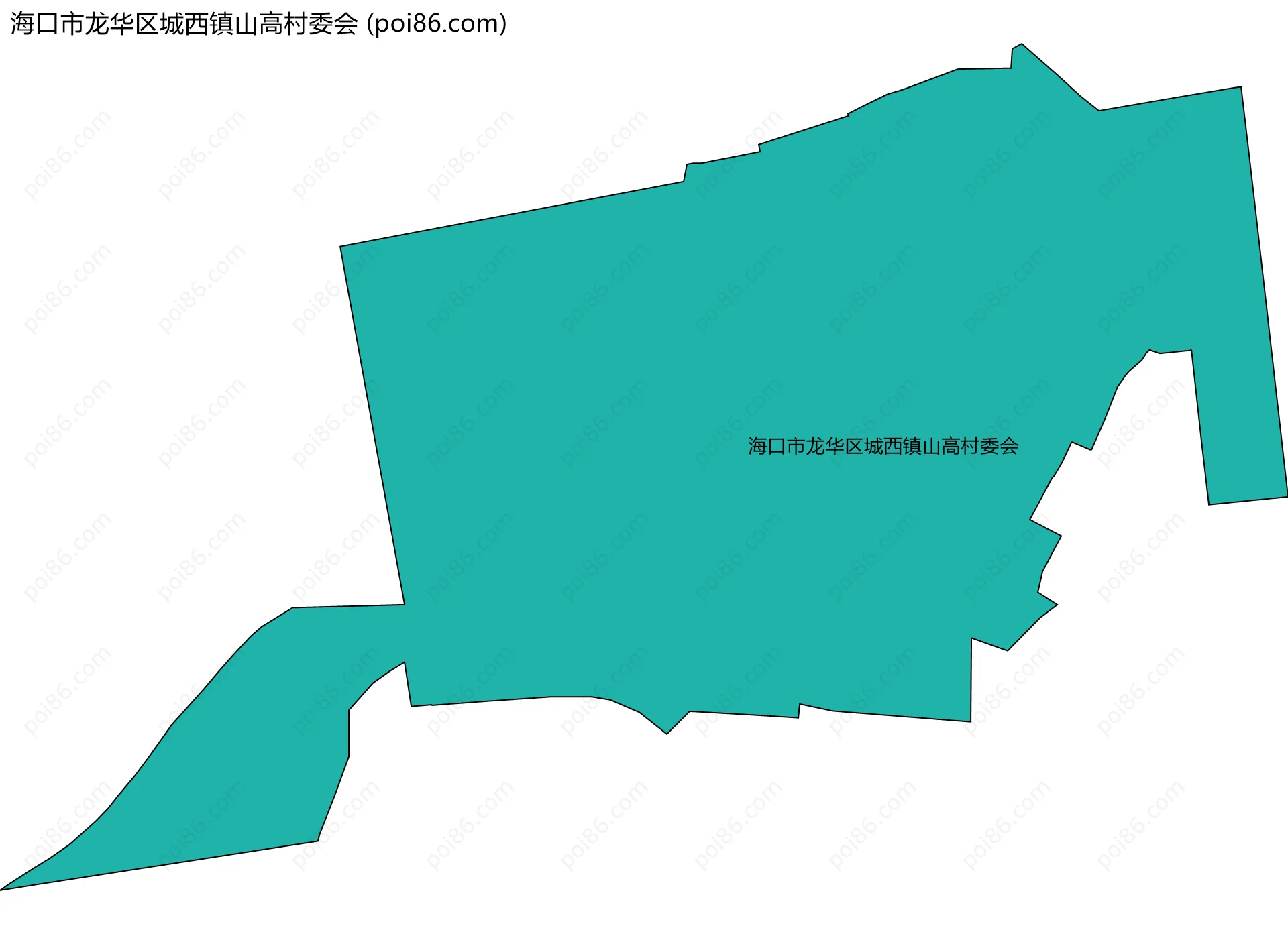 海口市龙华区城西镇山高村委会边界地图