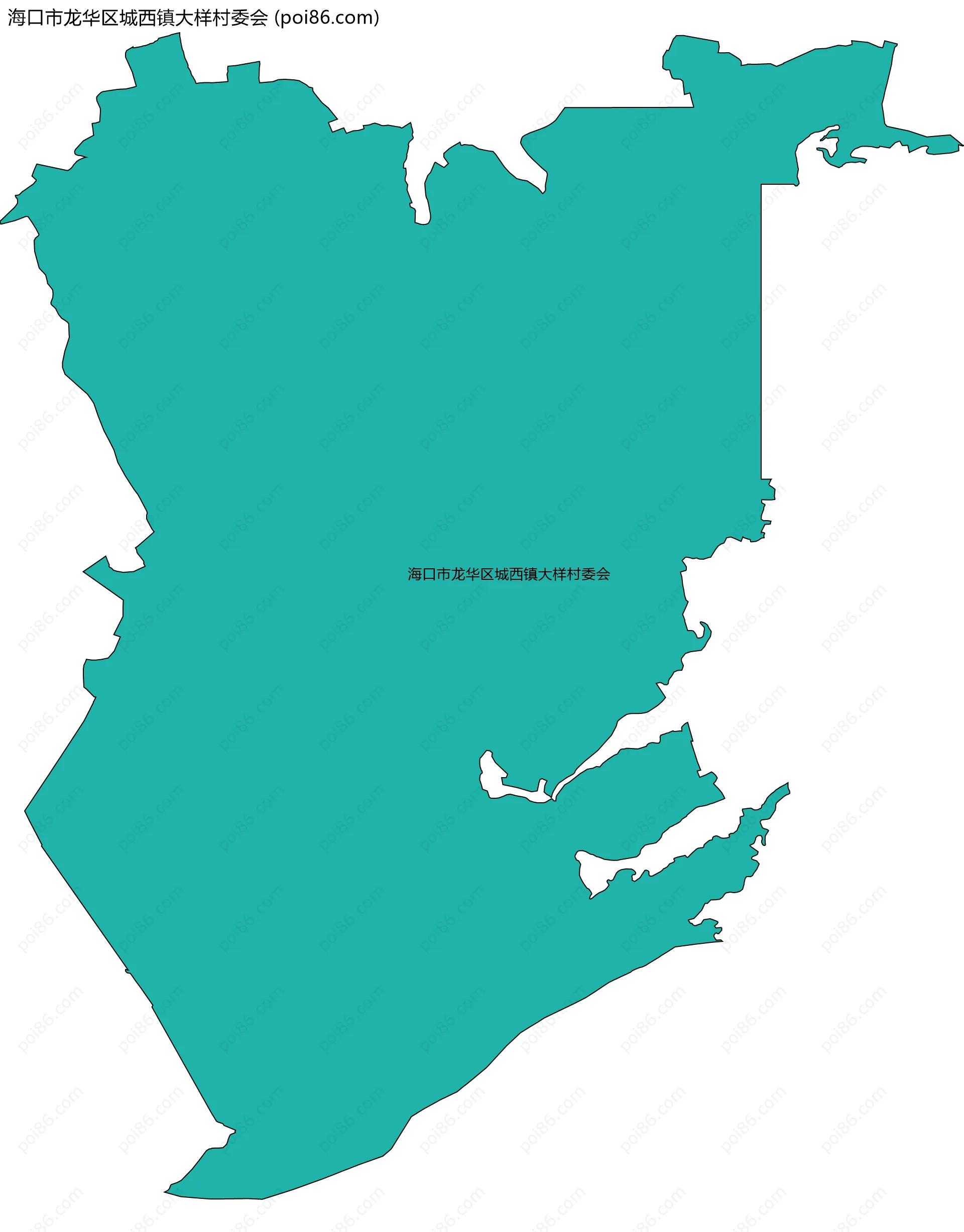 海口市龙华区城西镇大样村委会边界地图