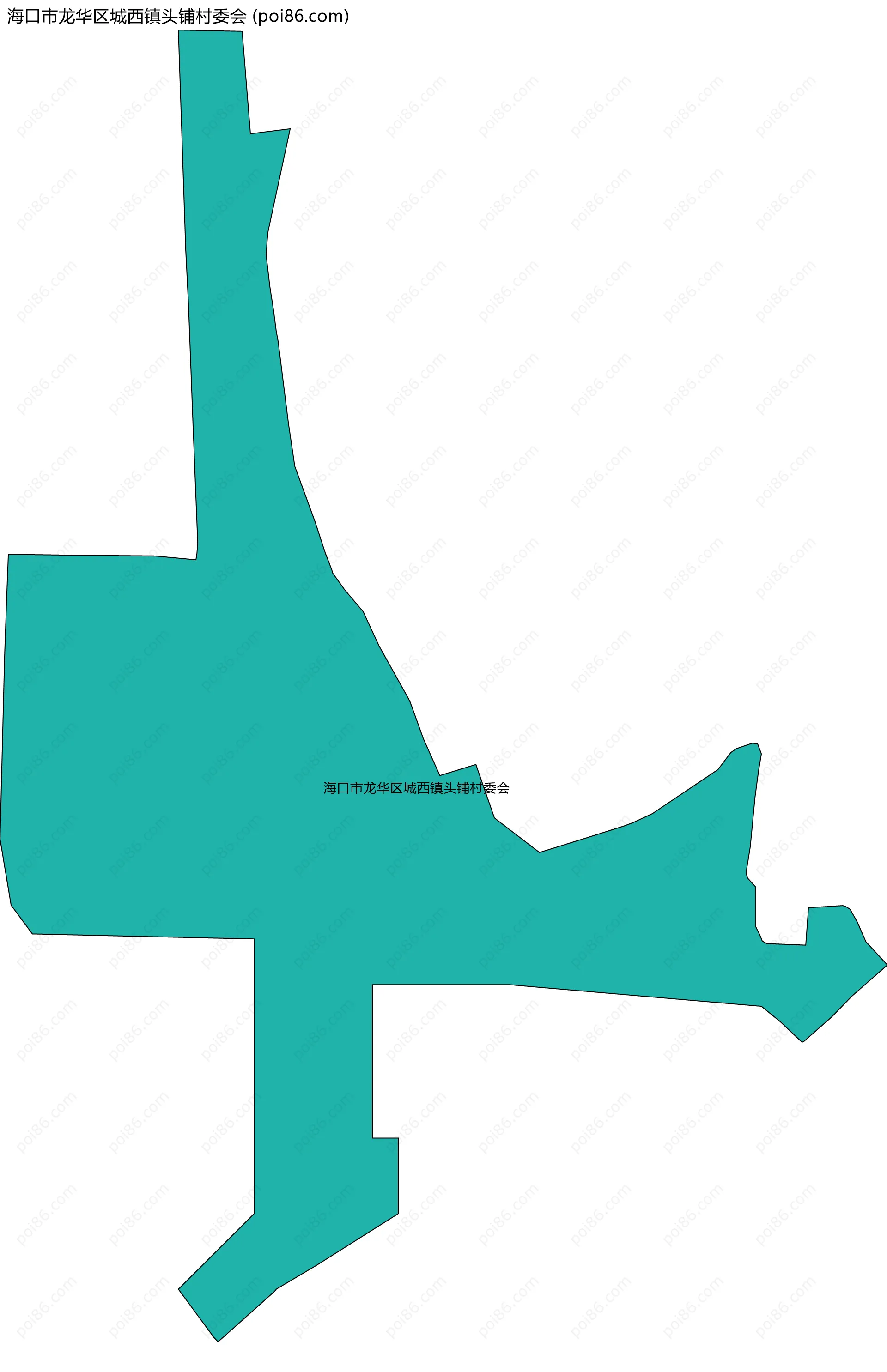 海口市龙华区城西镇头铺村委会边界地图