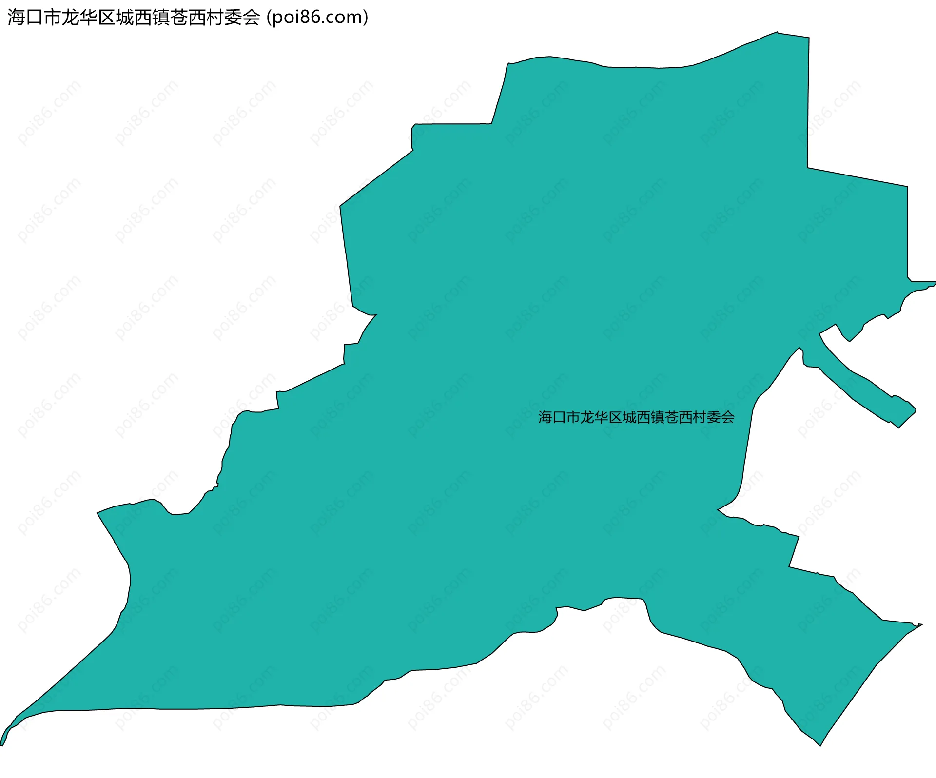 海口市龙华区城西镇苍西村委会边界地图
