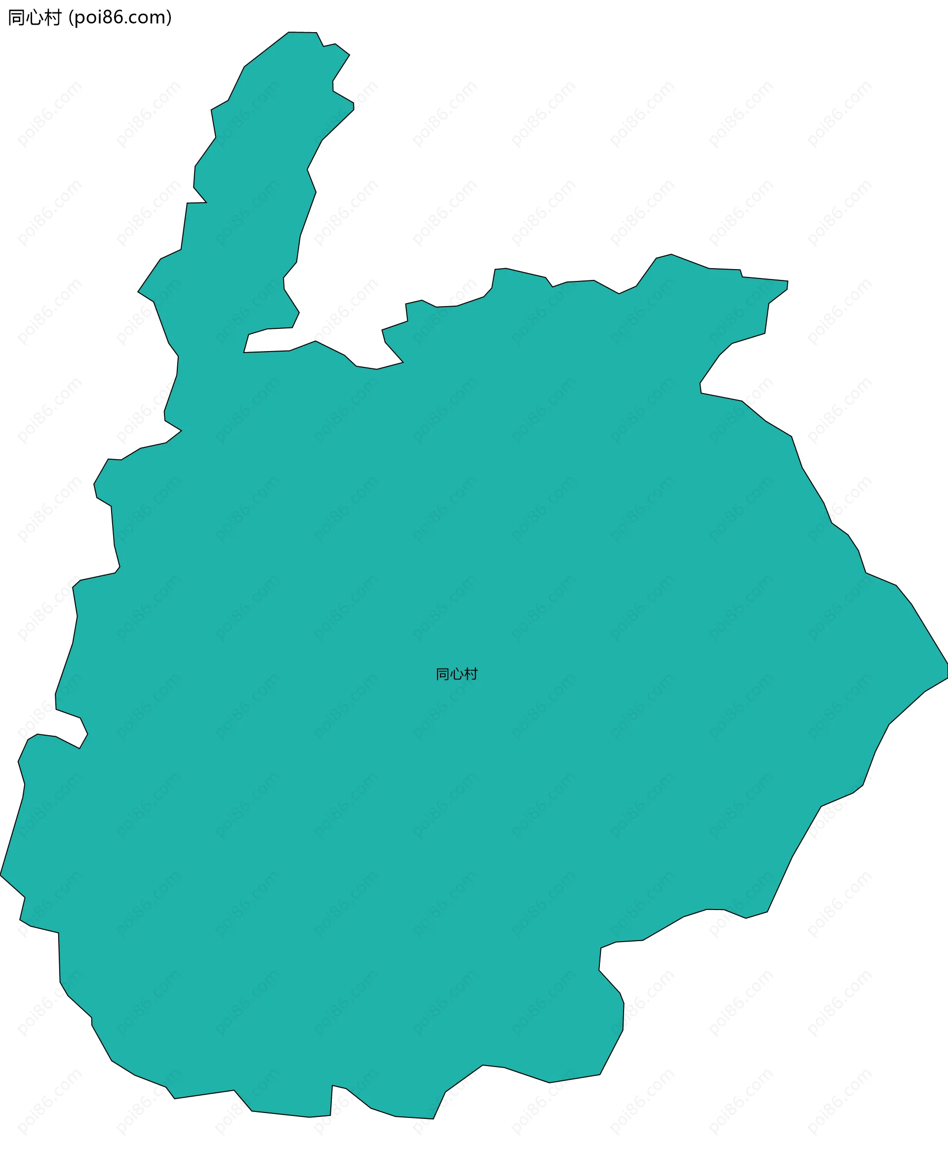 同心村边界地图