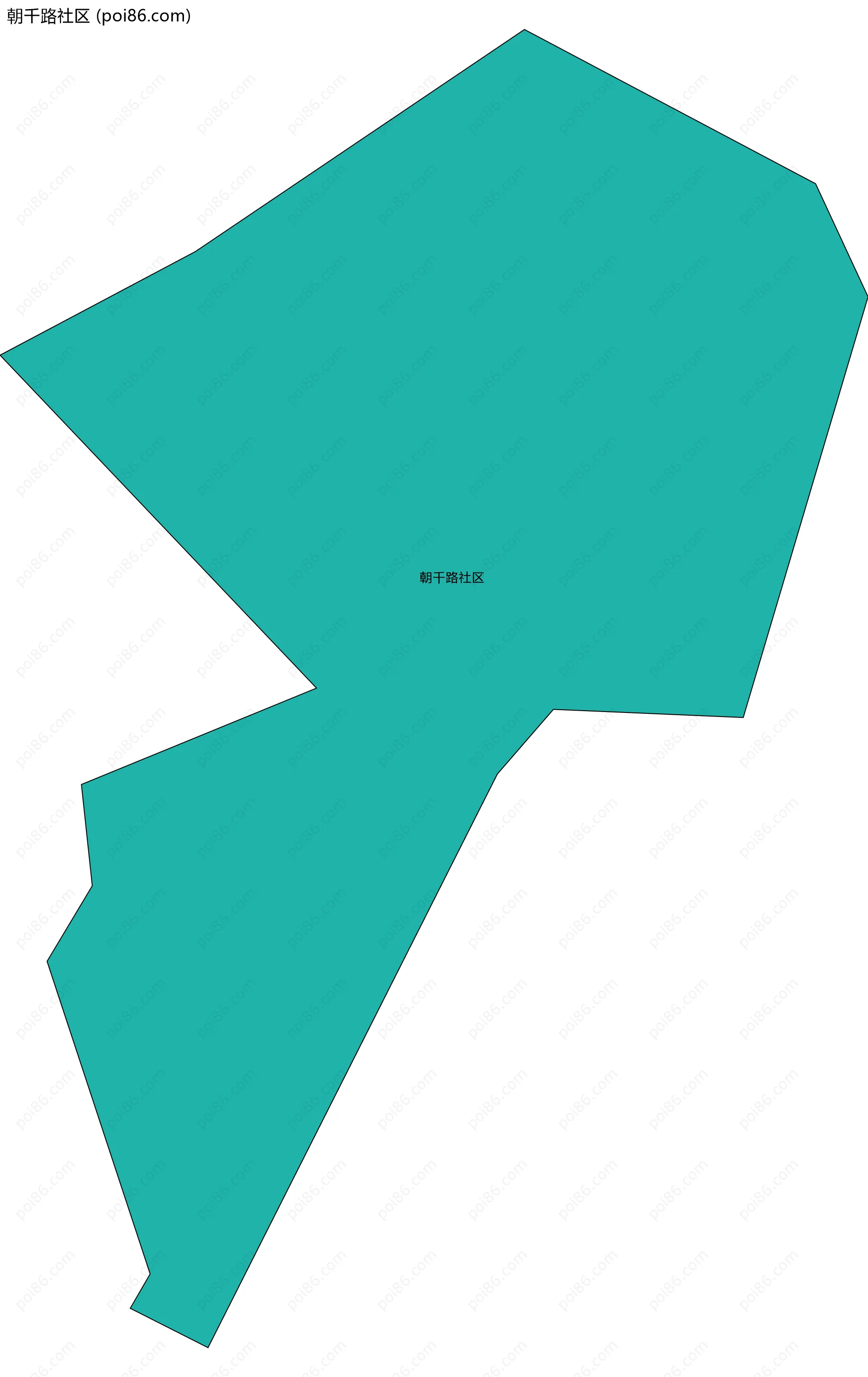 朝千路社区边界地图