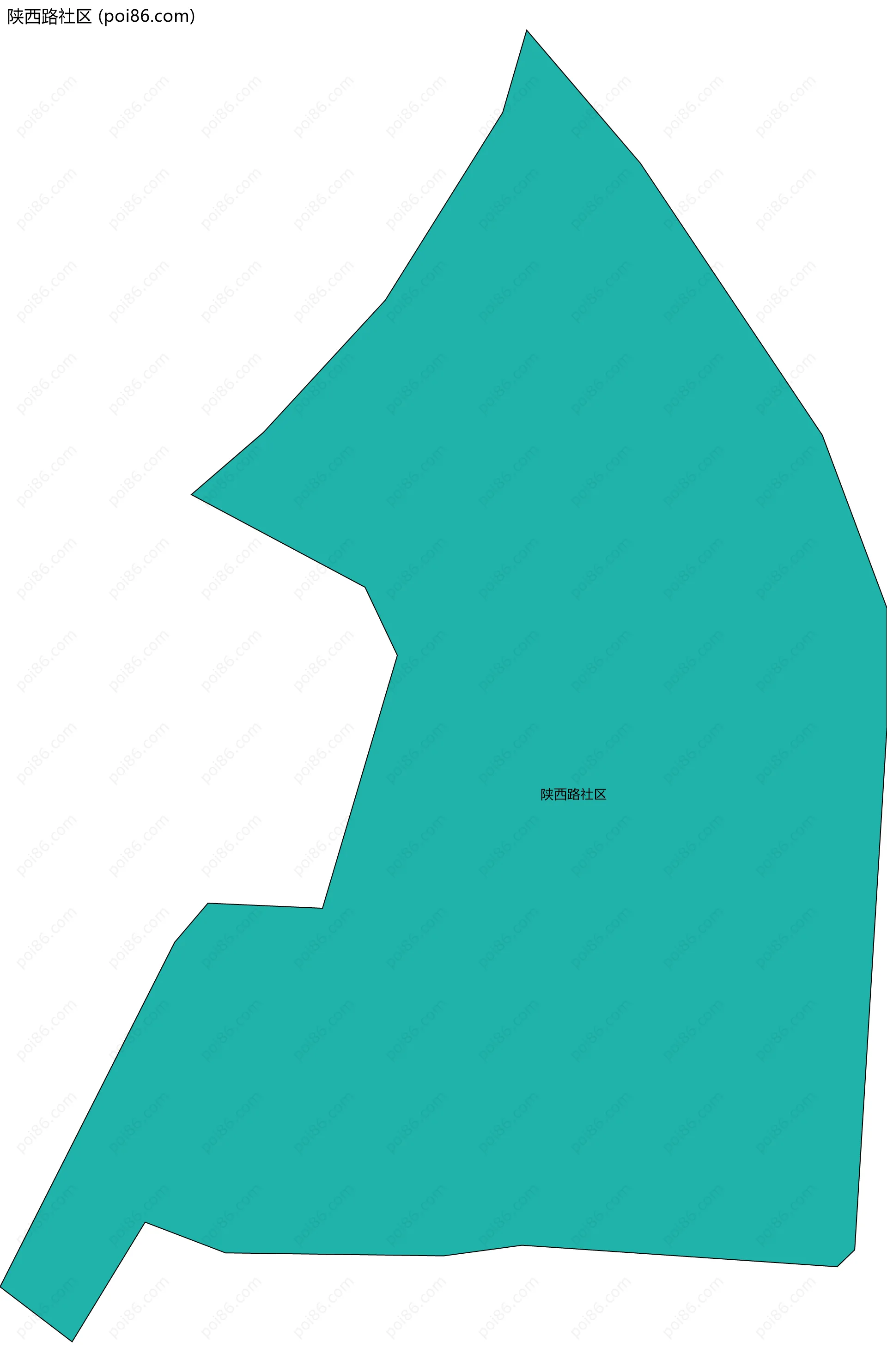 陕西路社区边界地图