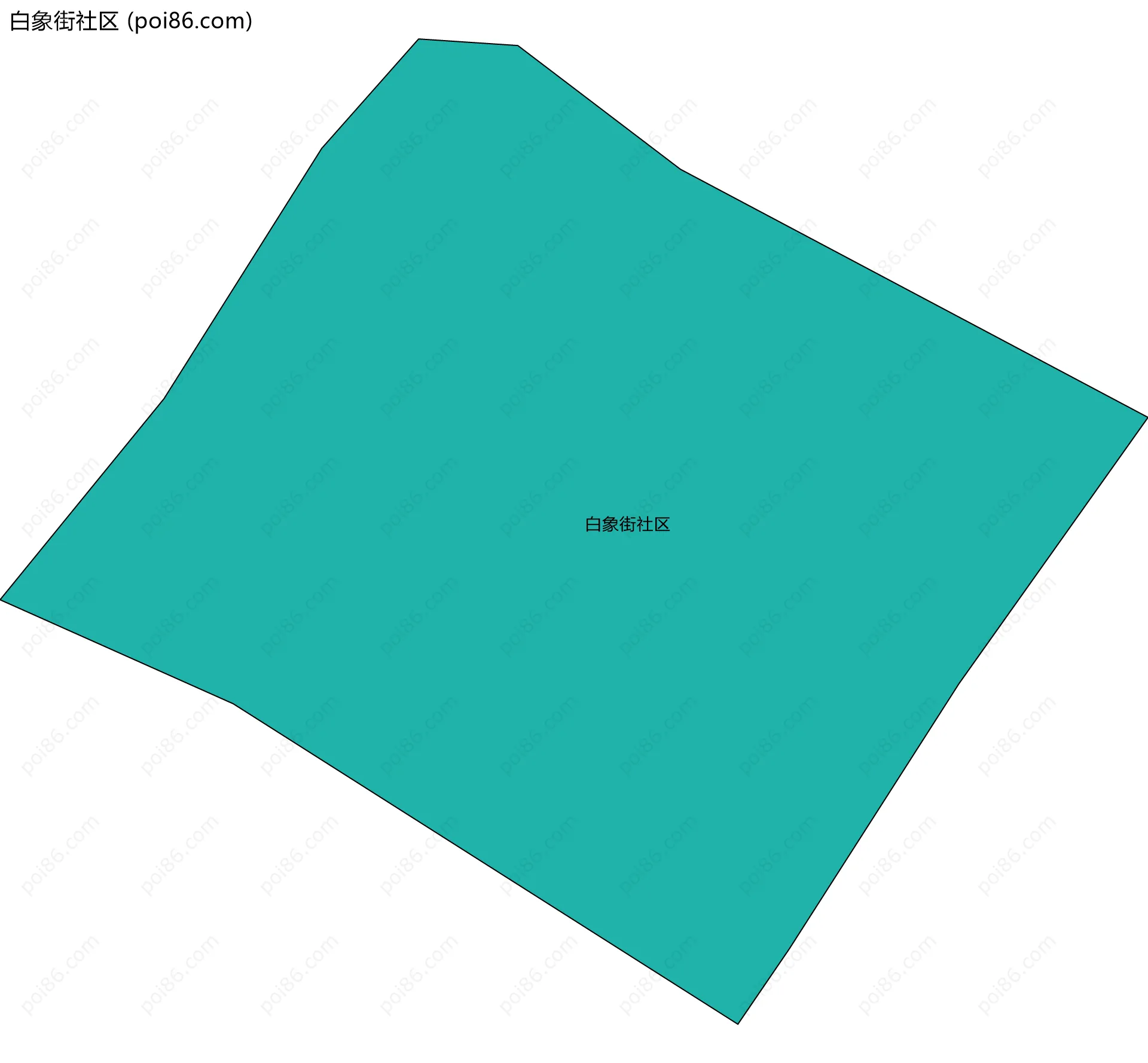白象街社区边界地图