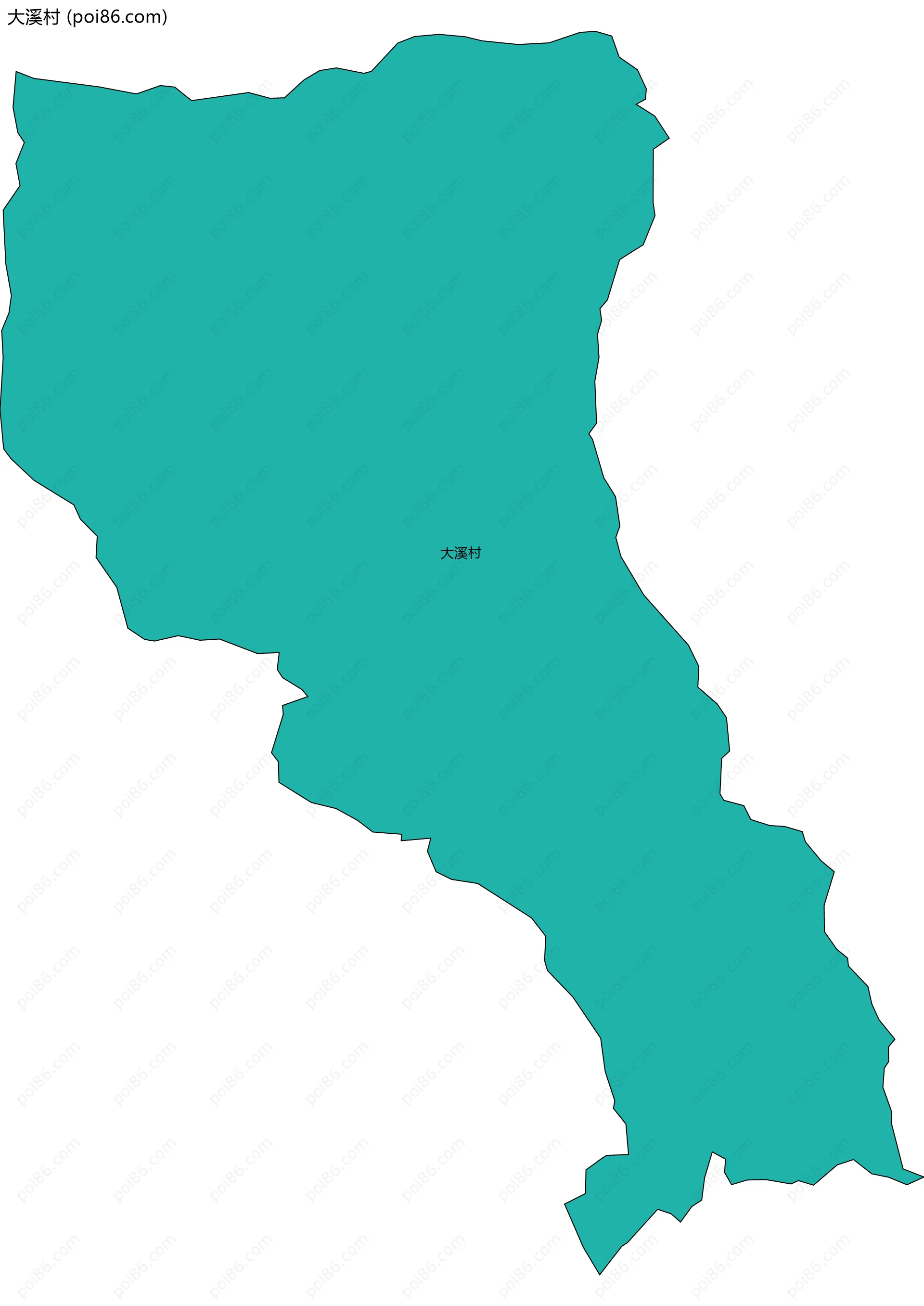大溪村边界地图