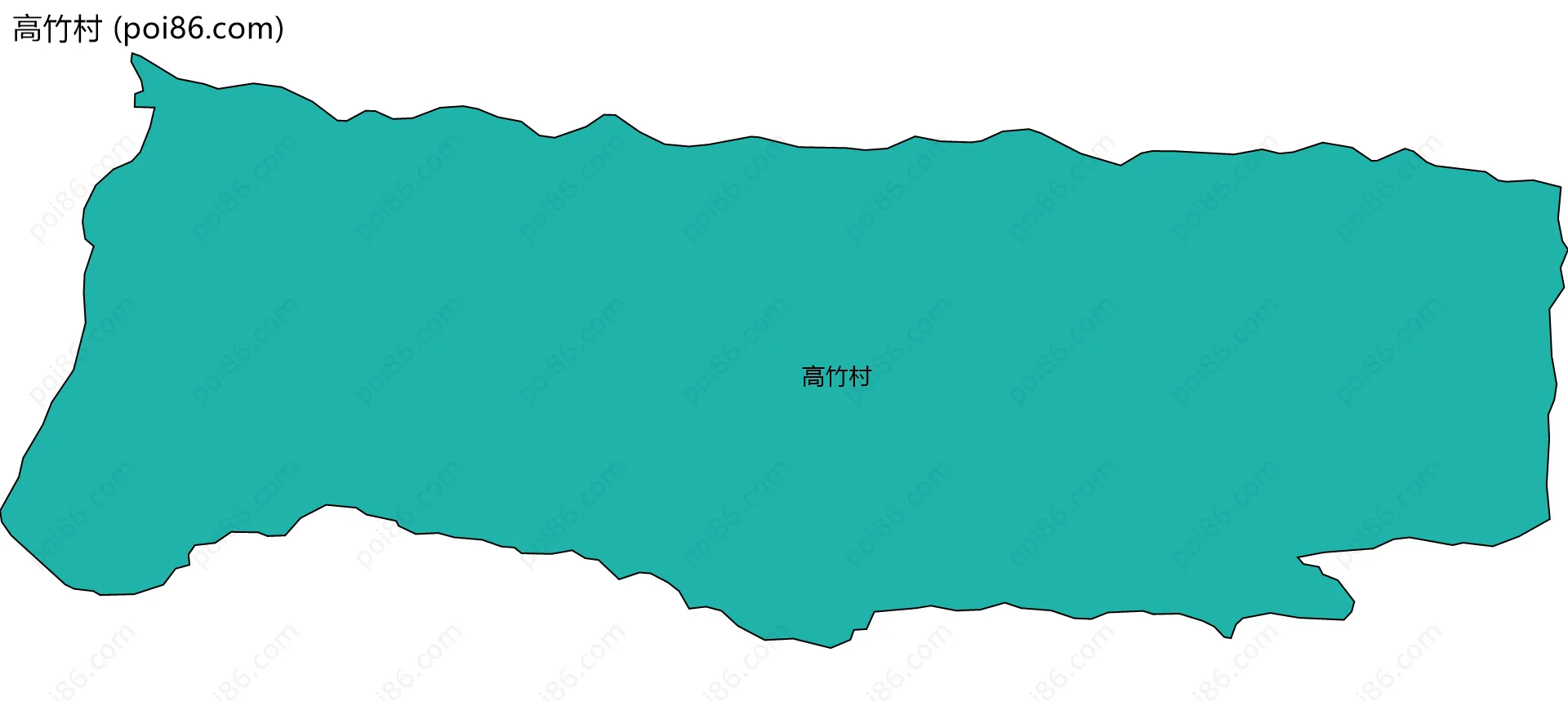 高竹村边界地图