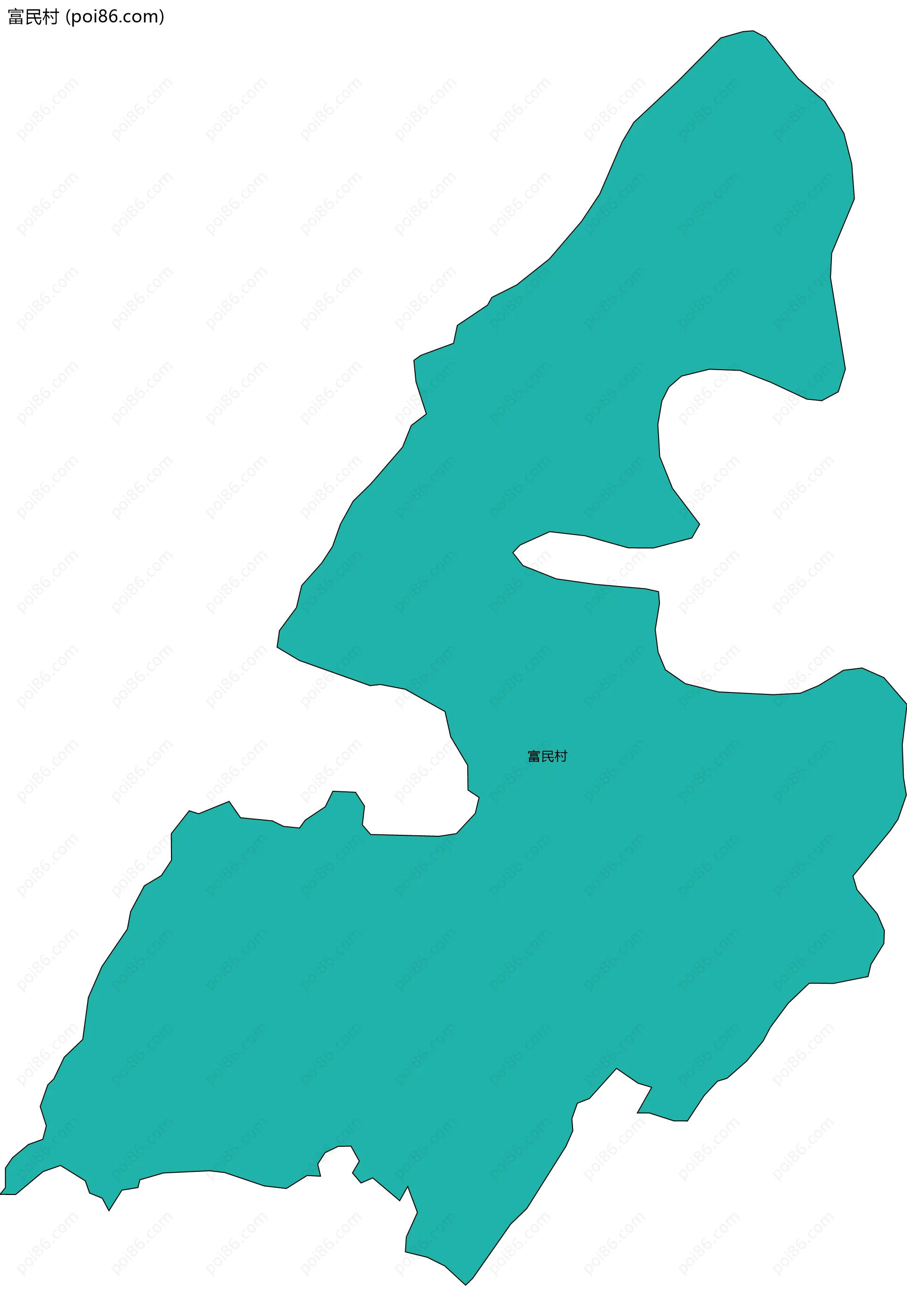 富民村边界地图