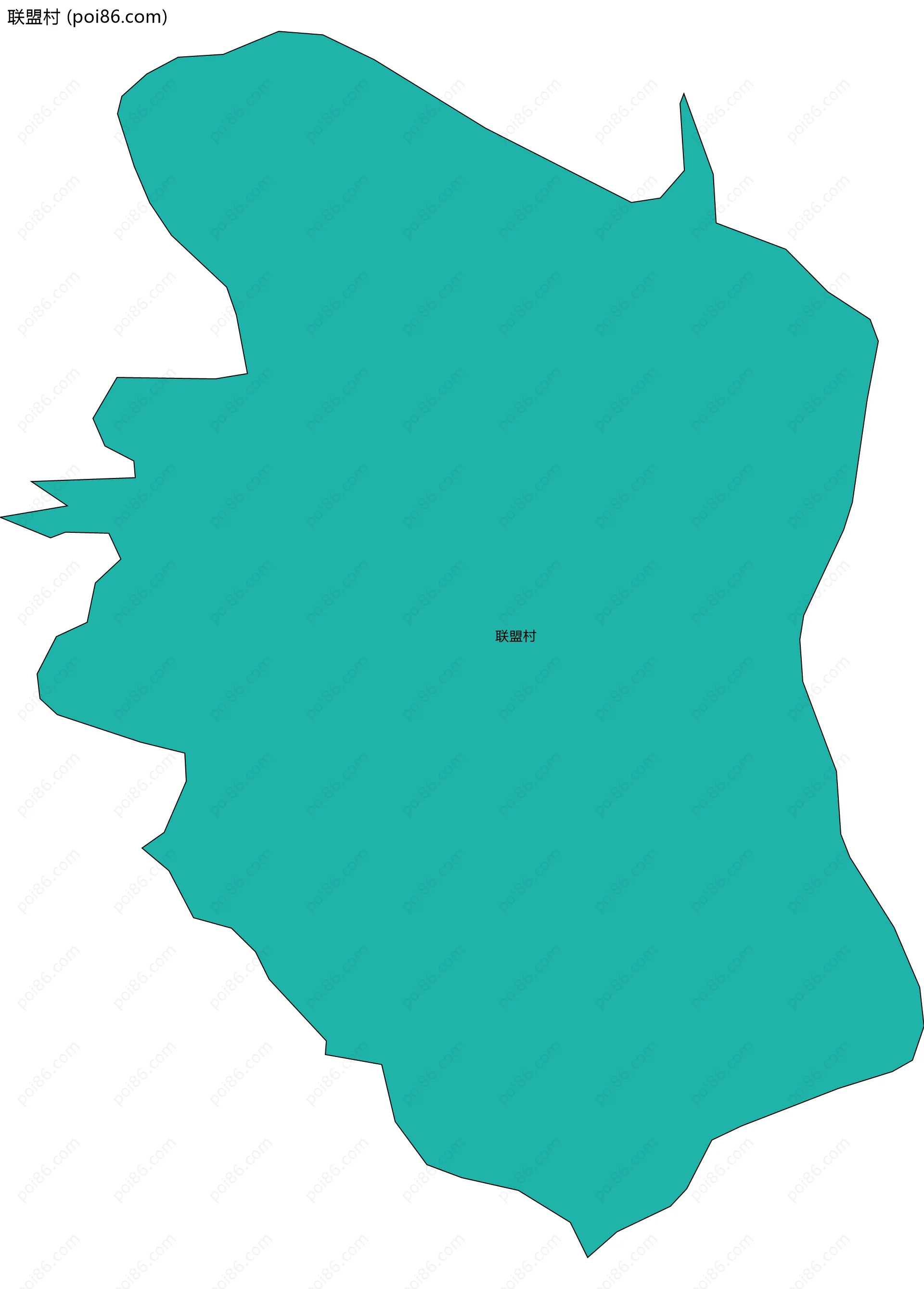 联盟村边界地图