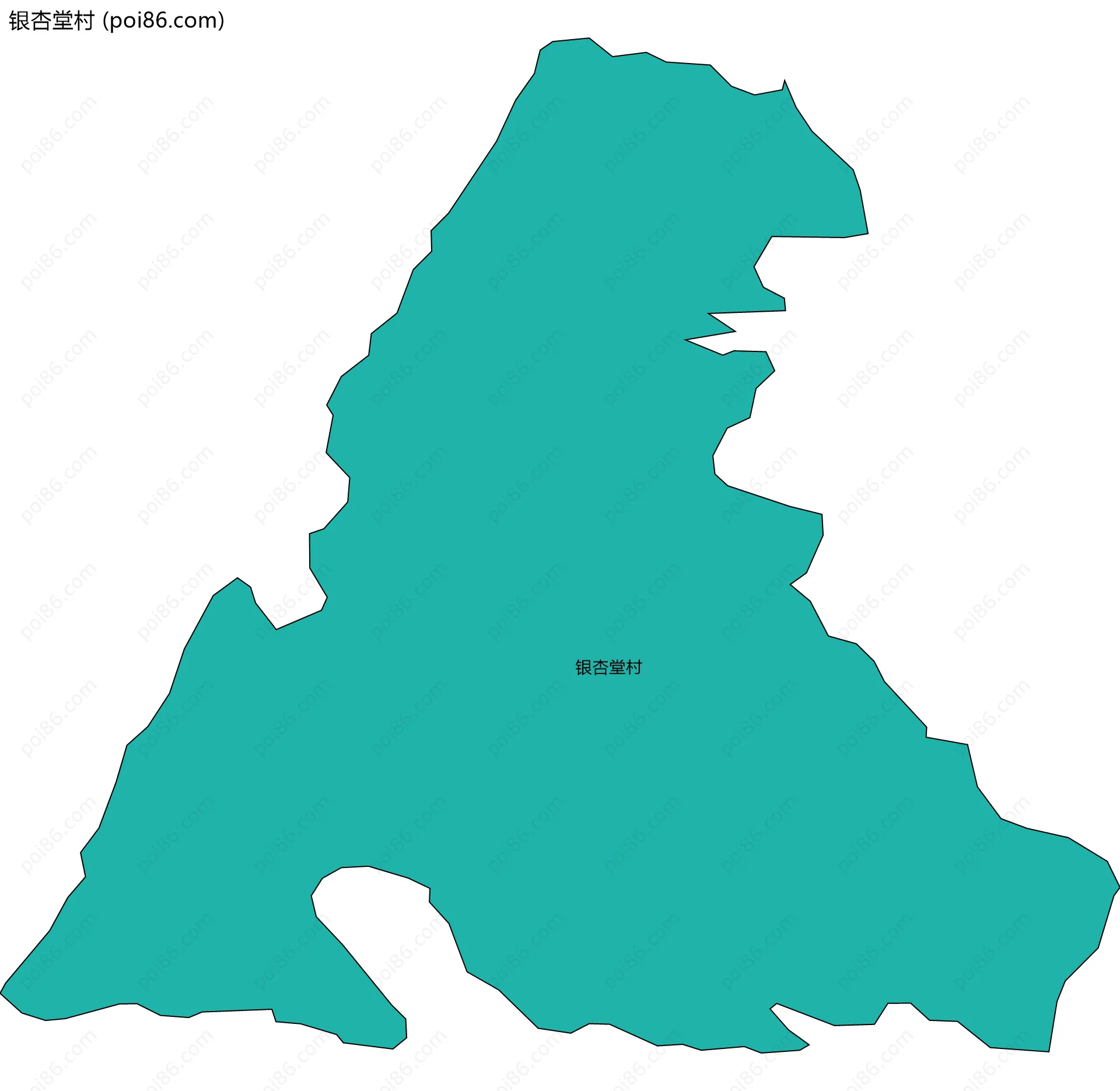 银杏堂村边界地图