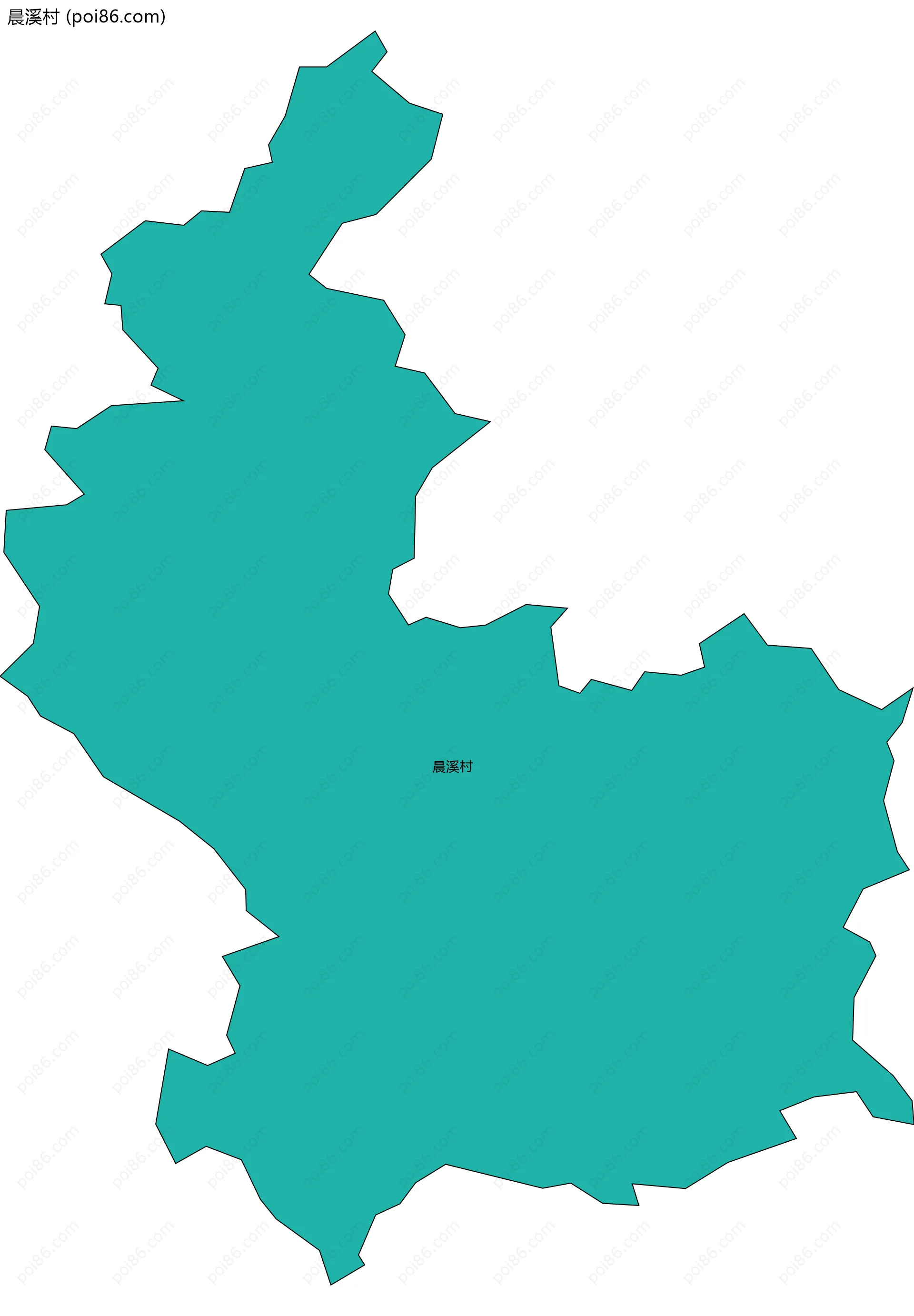 晨溪村边界地图