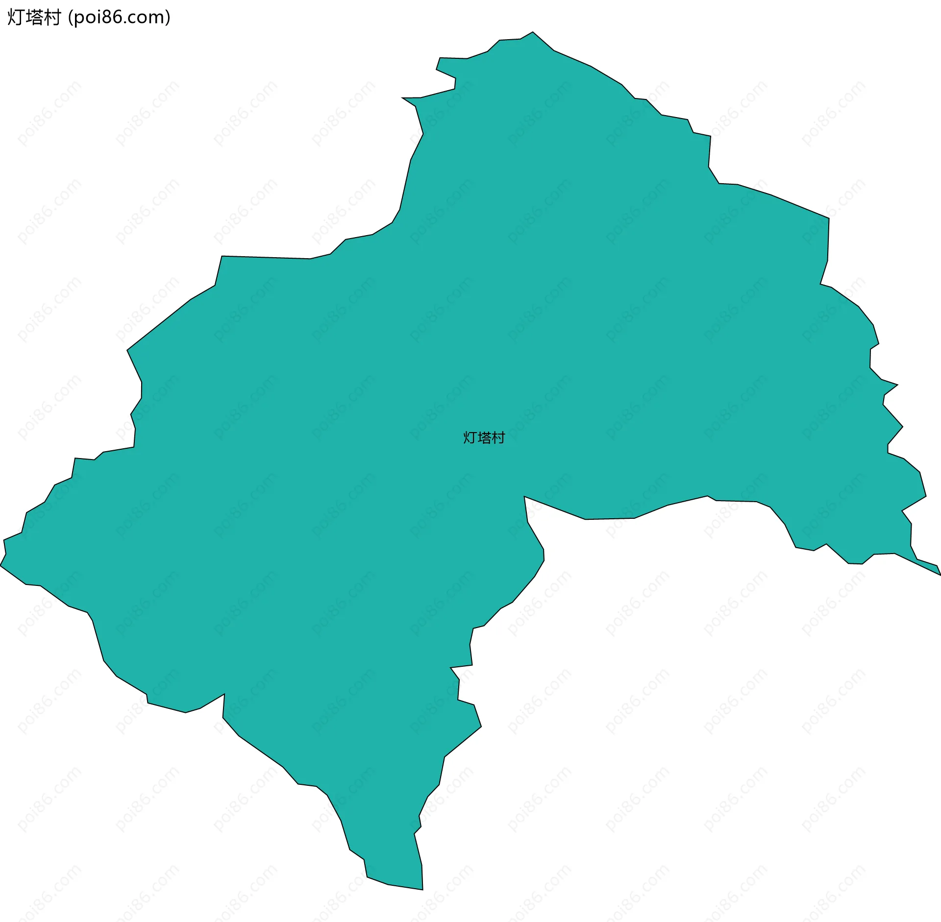 灯塔村边界地图