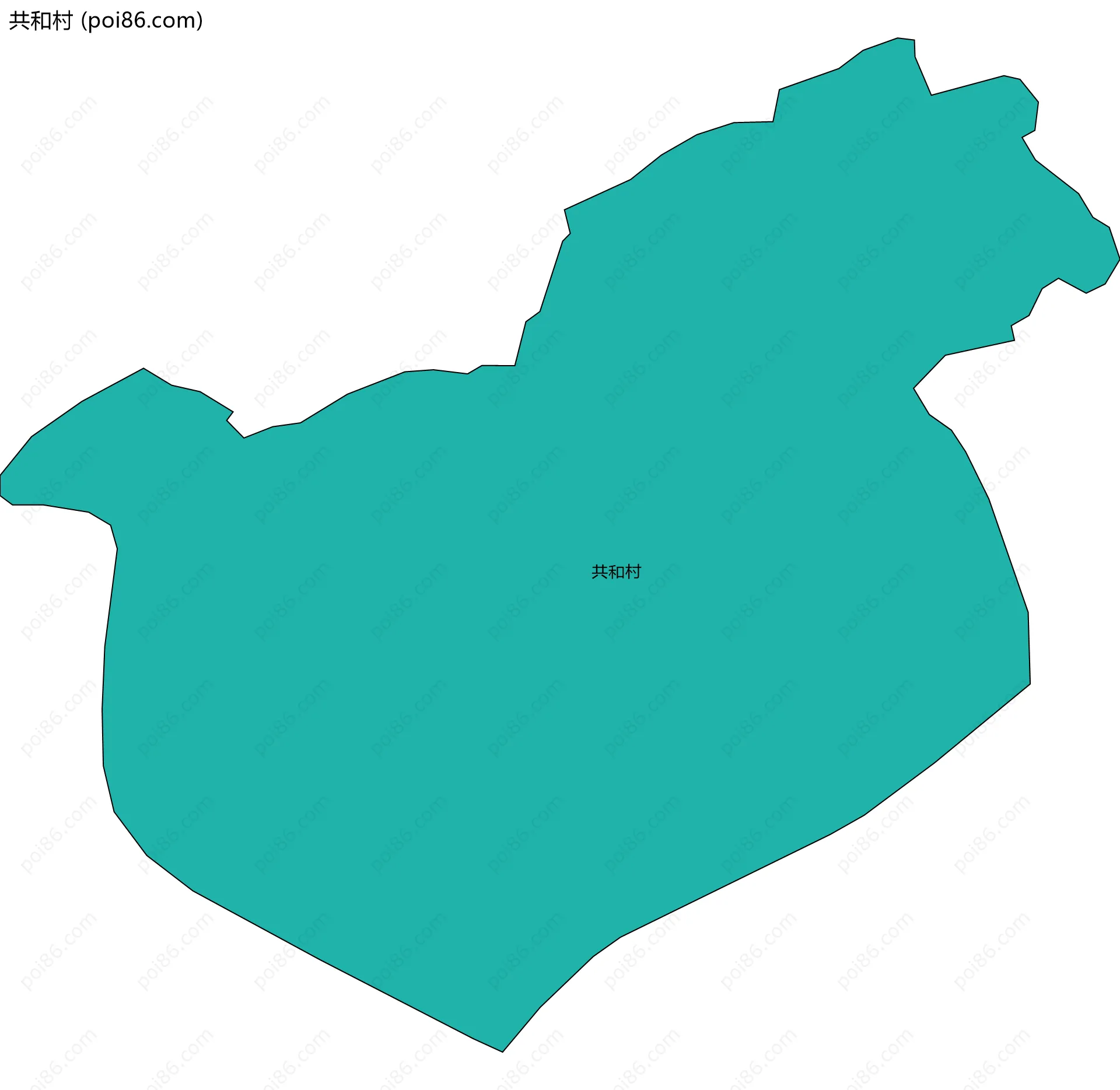 共和村边界地图