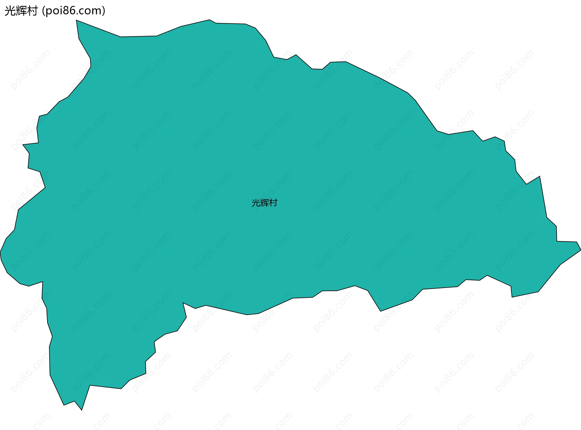 光辉村边界地图