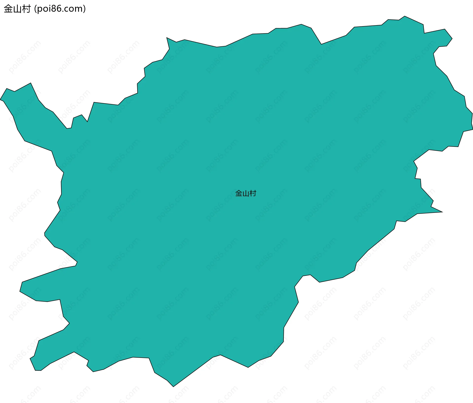 金山村边界地图