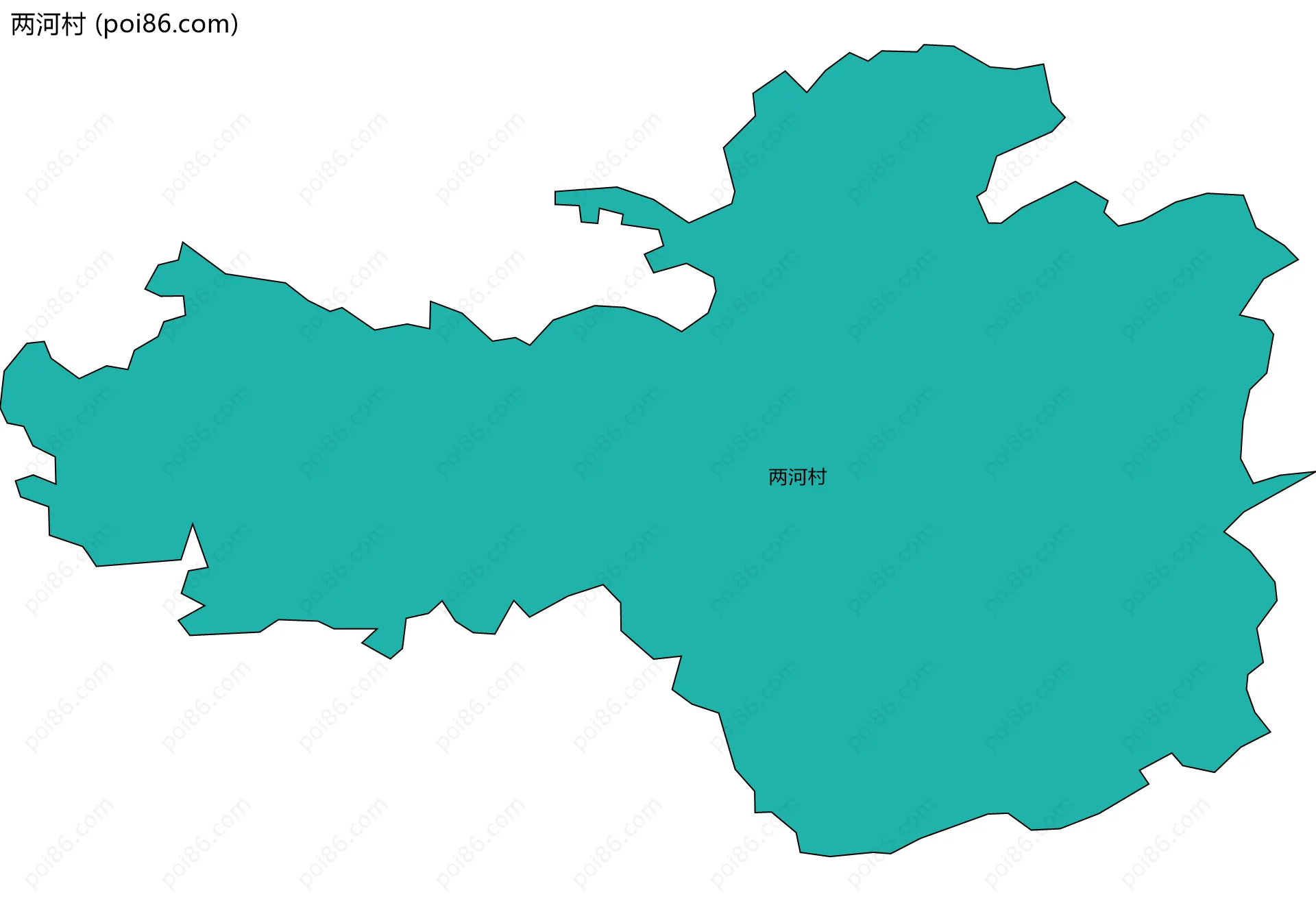 两河村边界地图