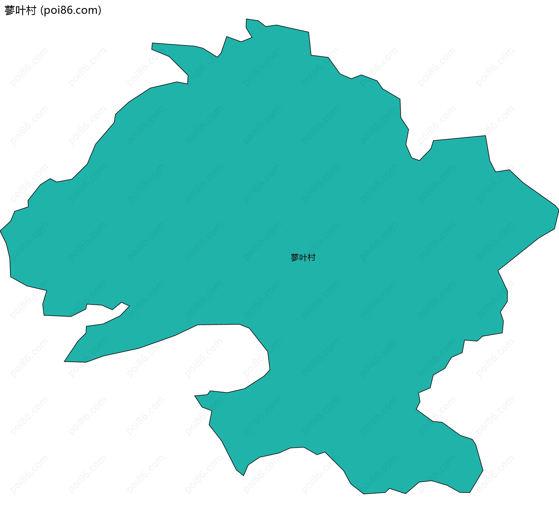 蓼叶村边界地图