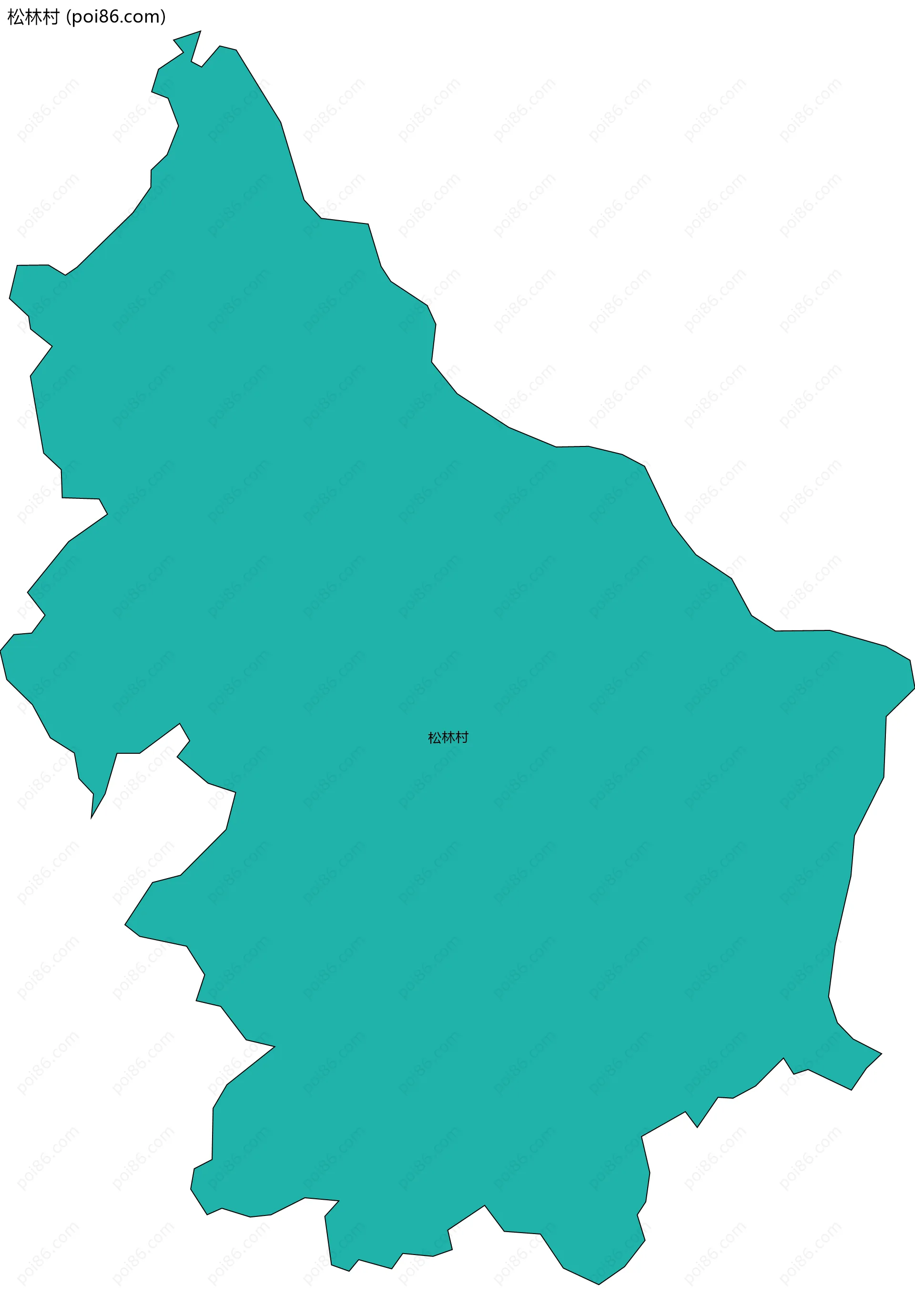 松林村边界地图