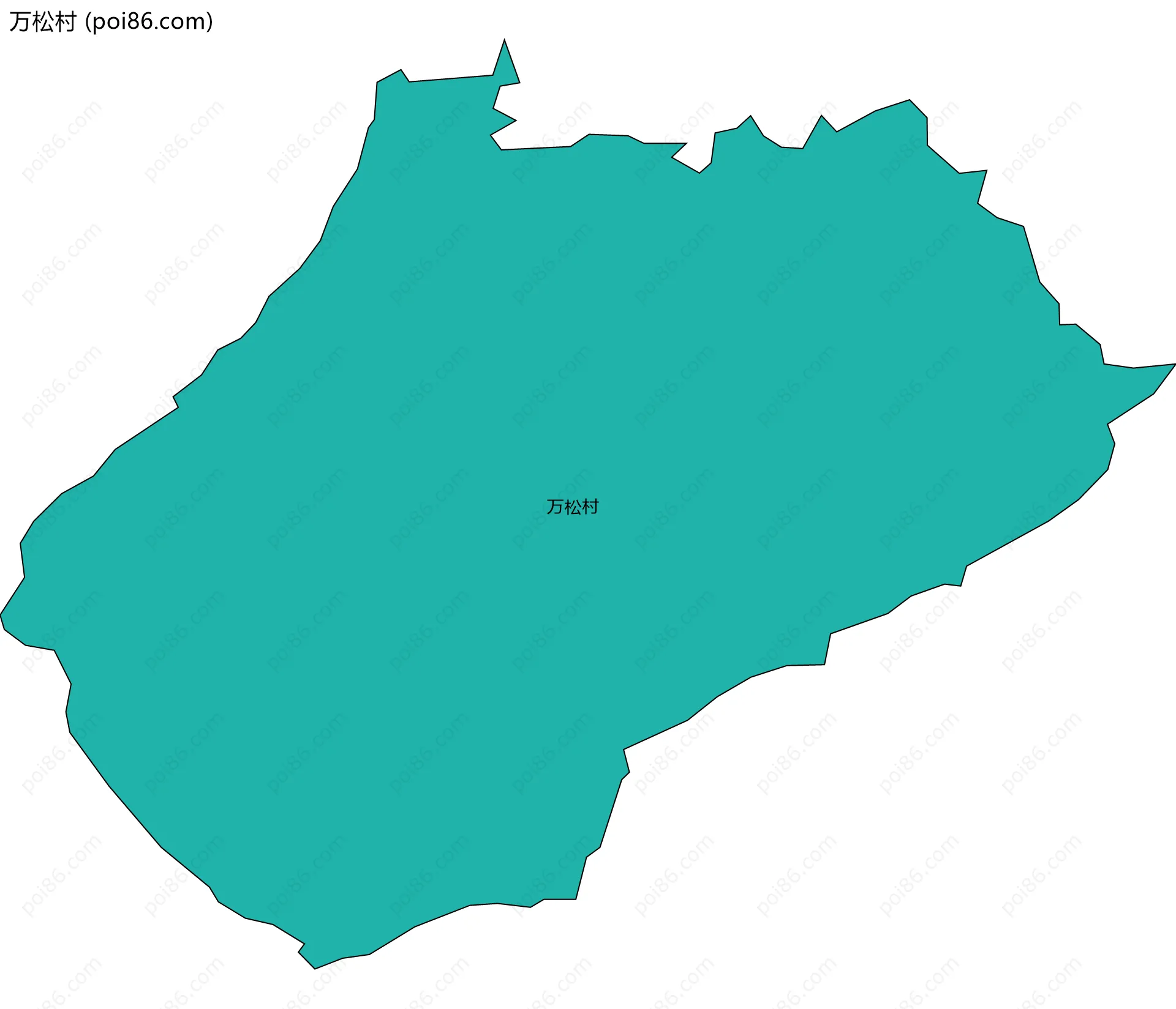万松村边界地图