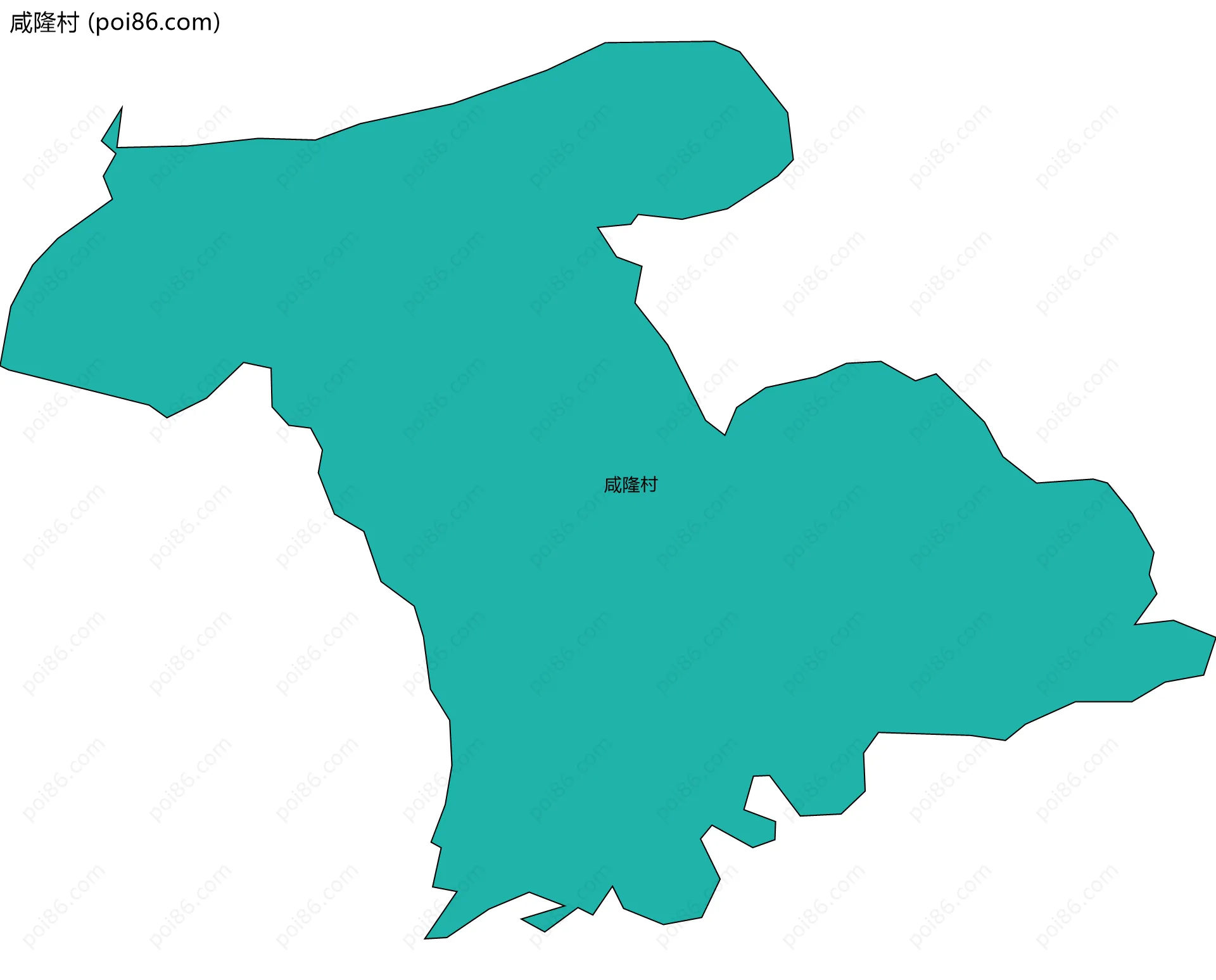 咸隆村边界地图