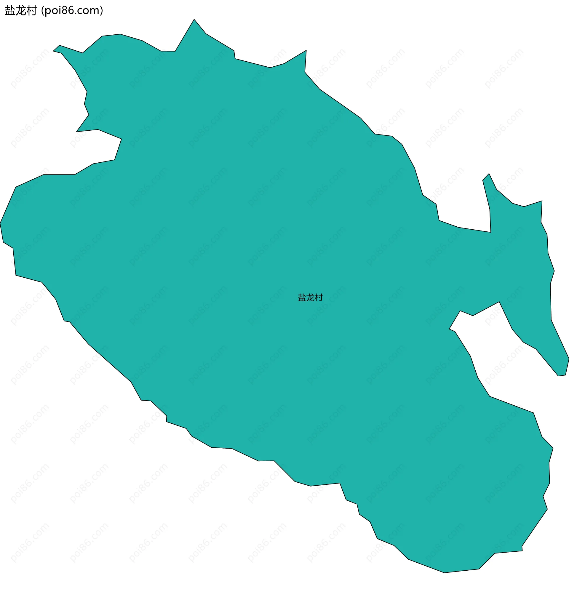 盐龙村边界地图