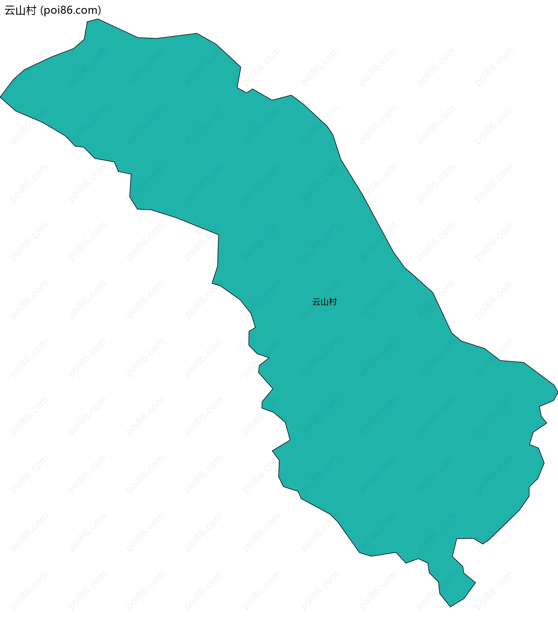 云山村边界地图