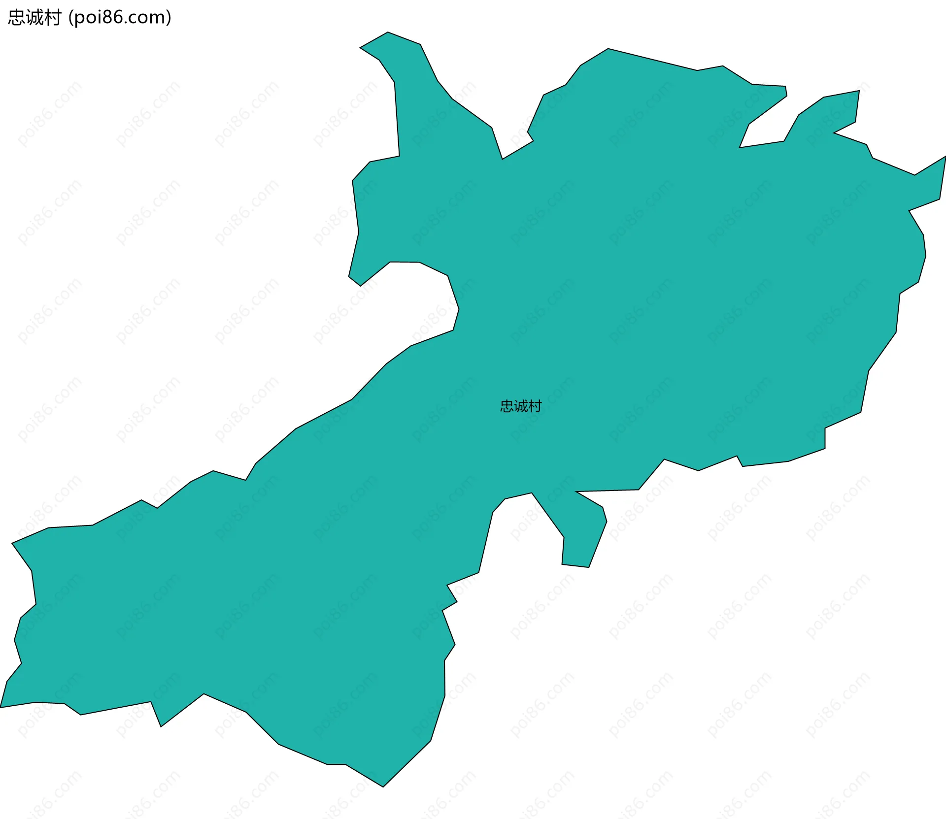 忠诚村边界地图