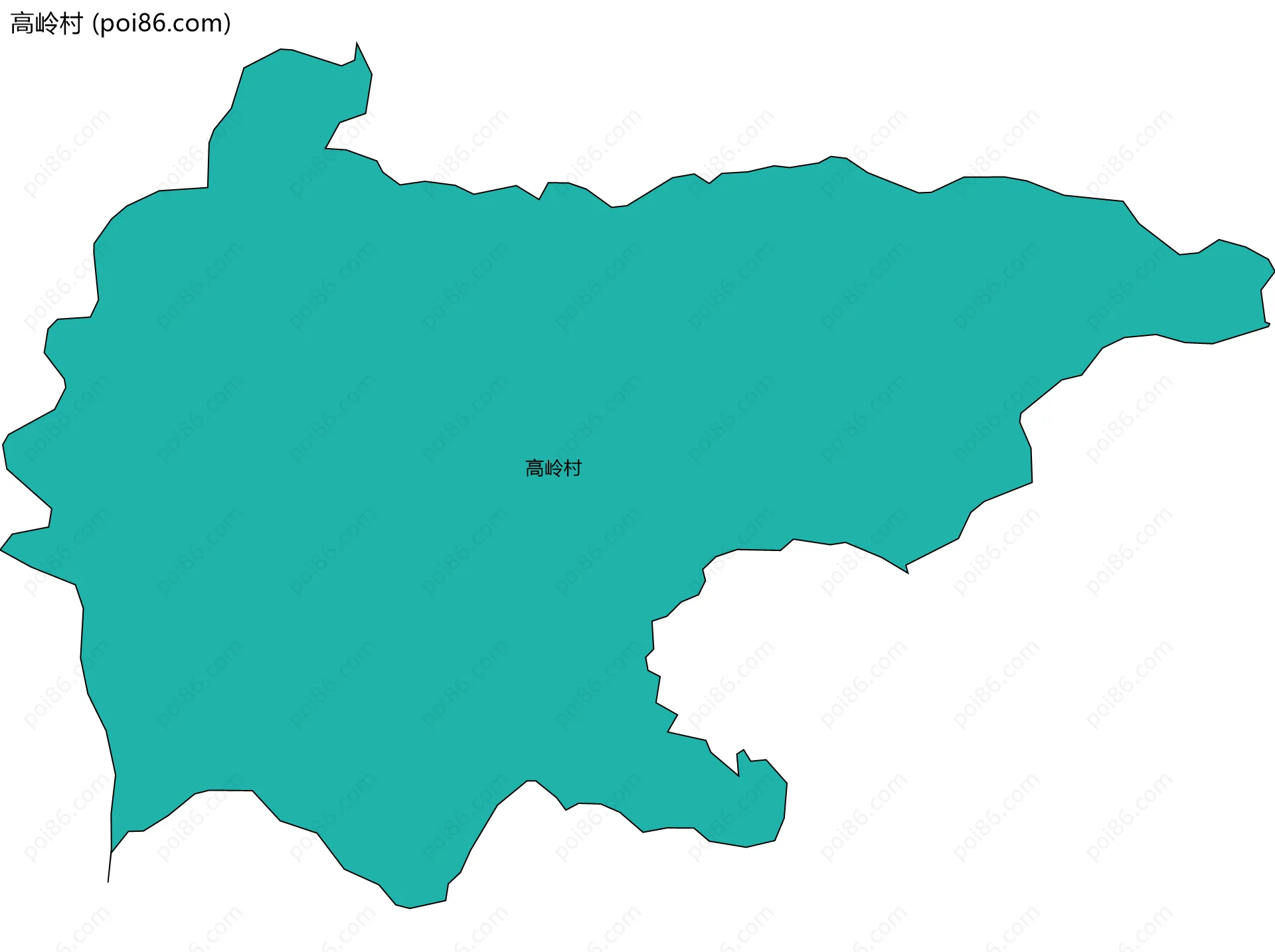 高岭村边界地图