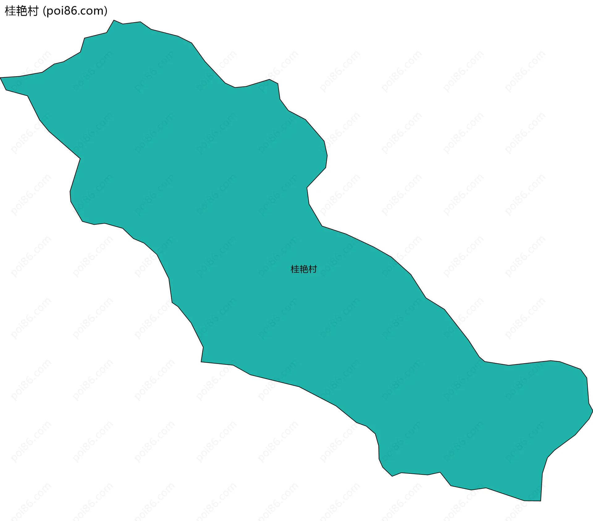 桂艳村边界地图