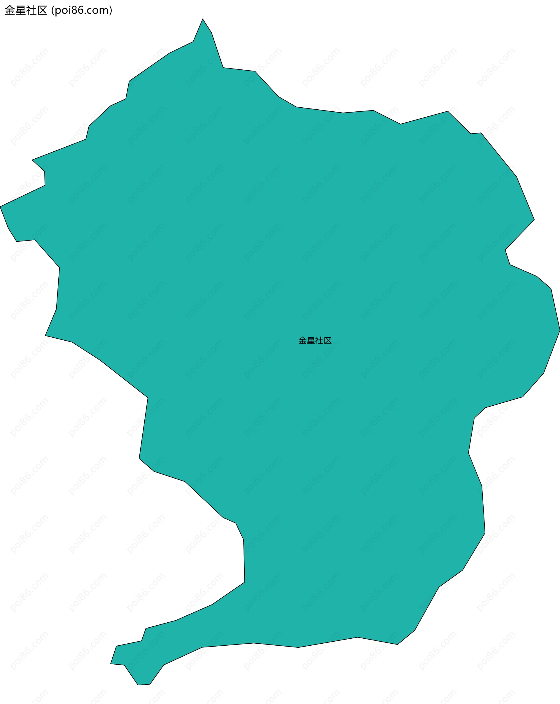 金星社区边界地图