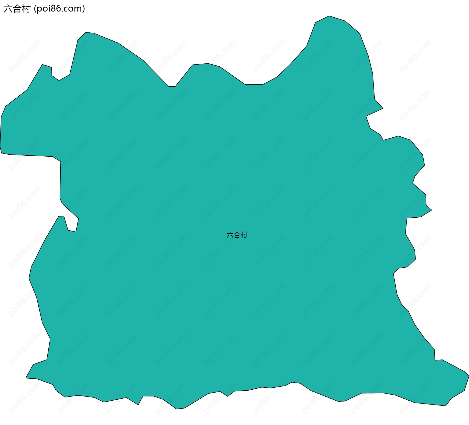 六合村边界地图