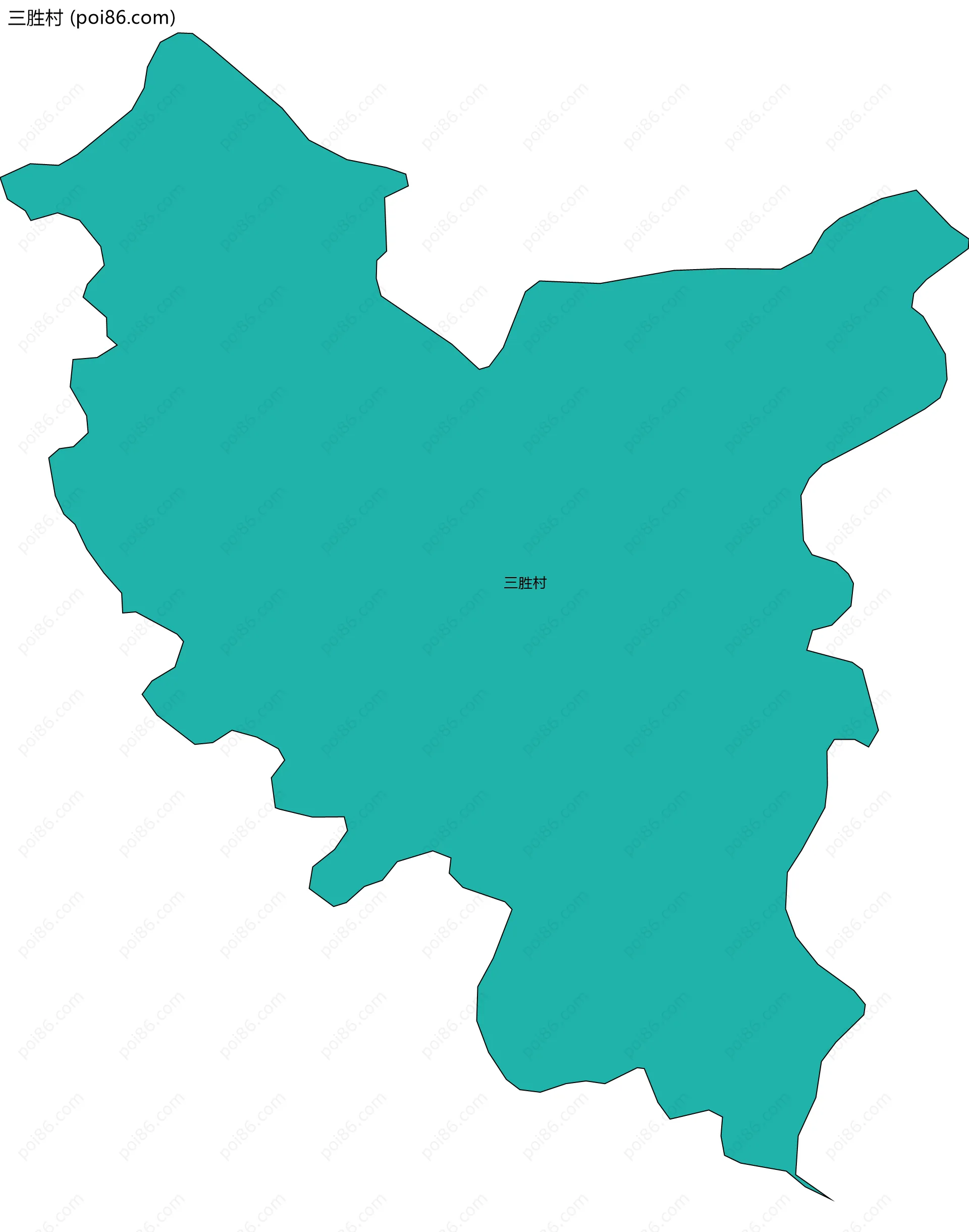 三胜村边界地图