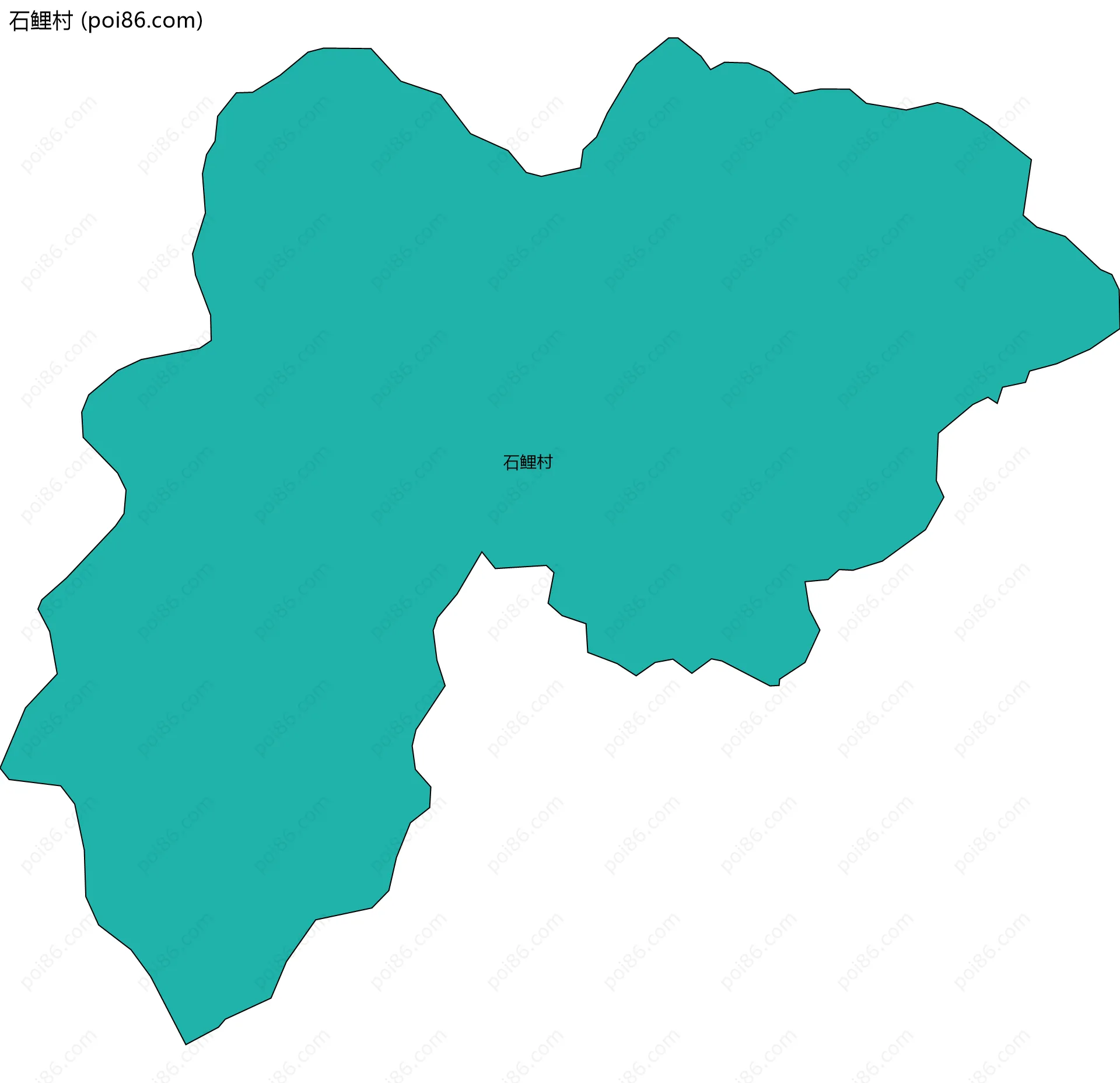 石鲤村边界地图