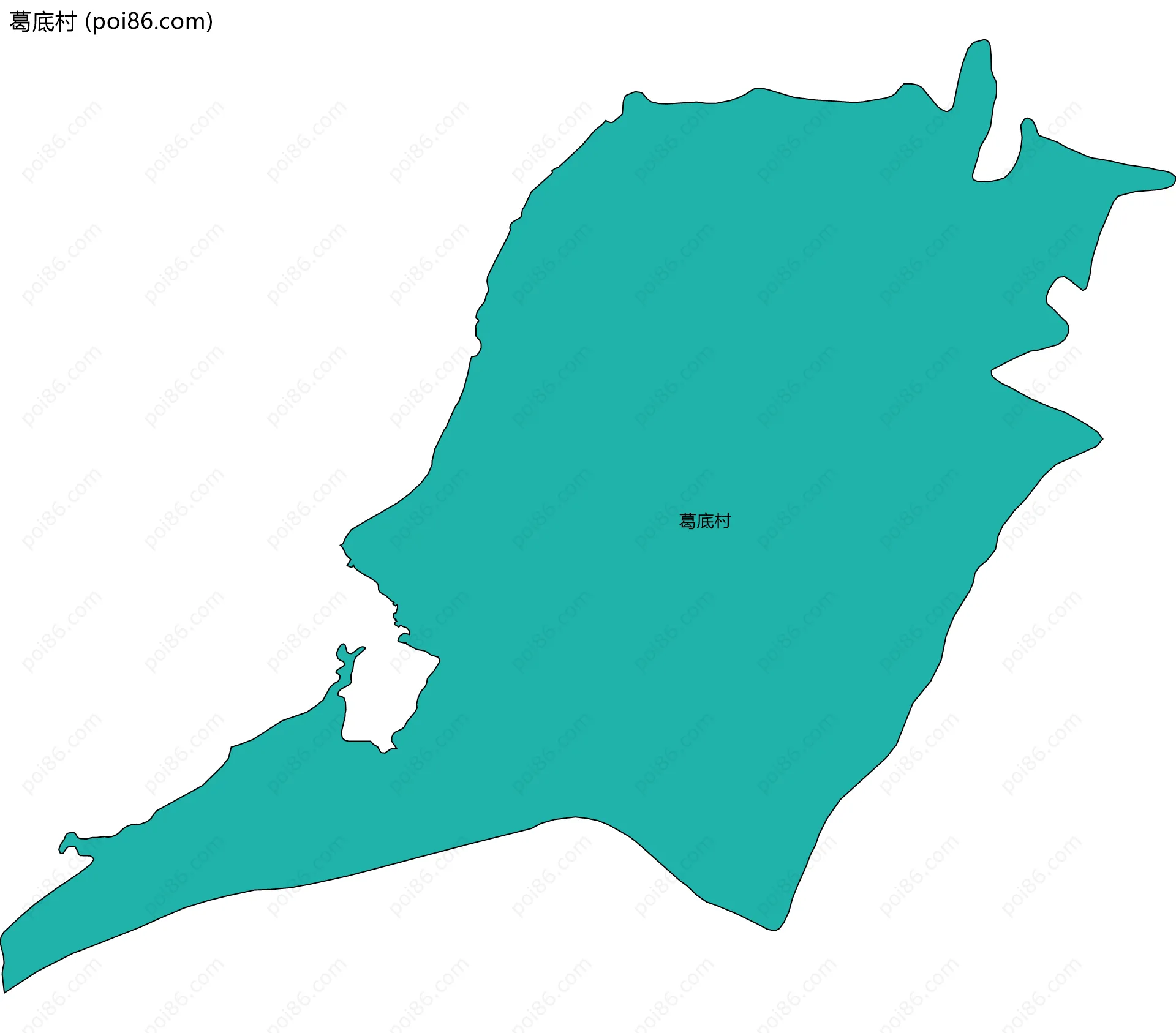 葛底村边界地图