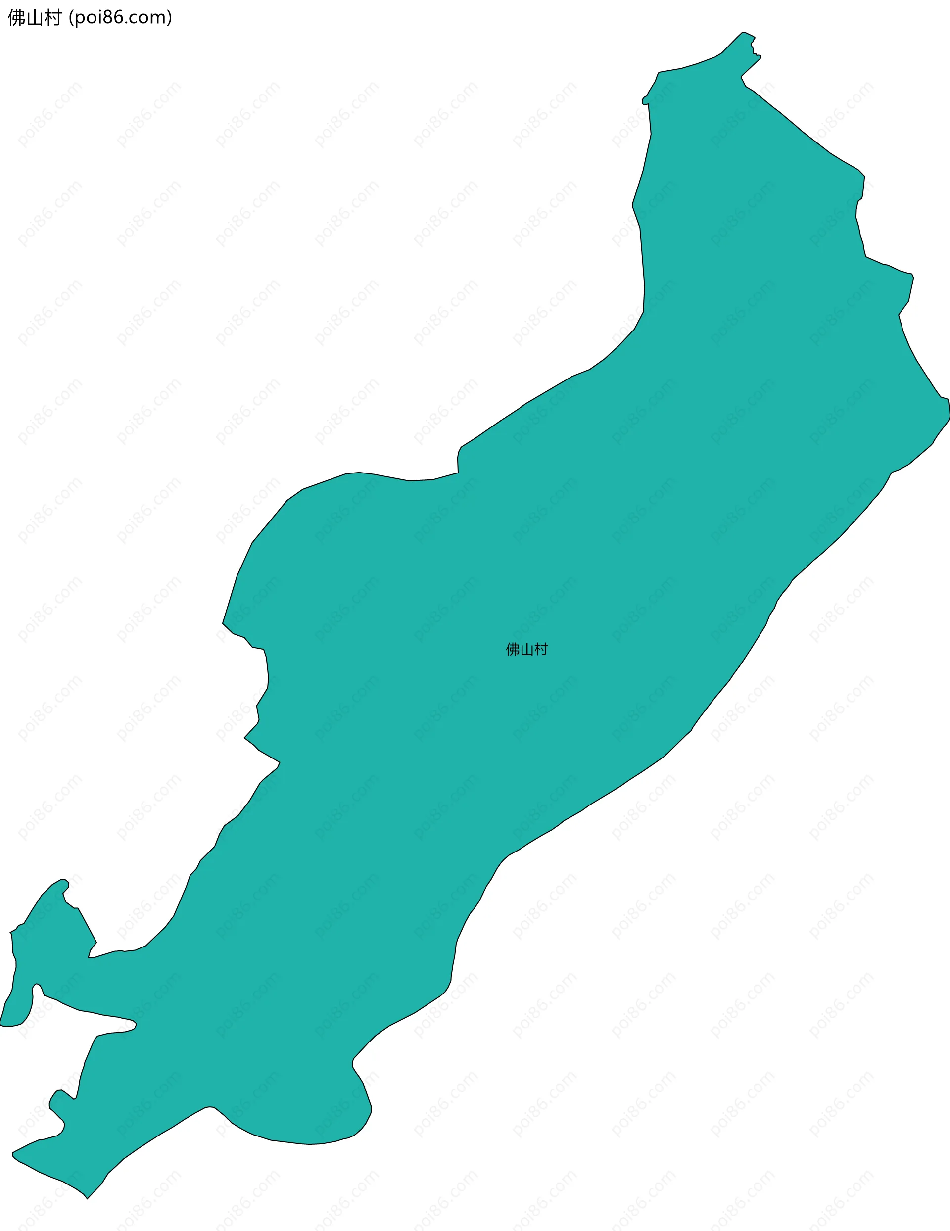 佛山村边界地图