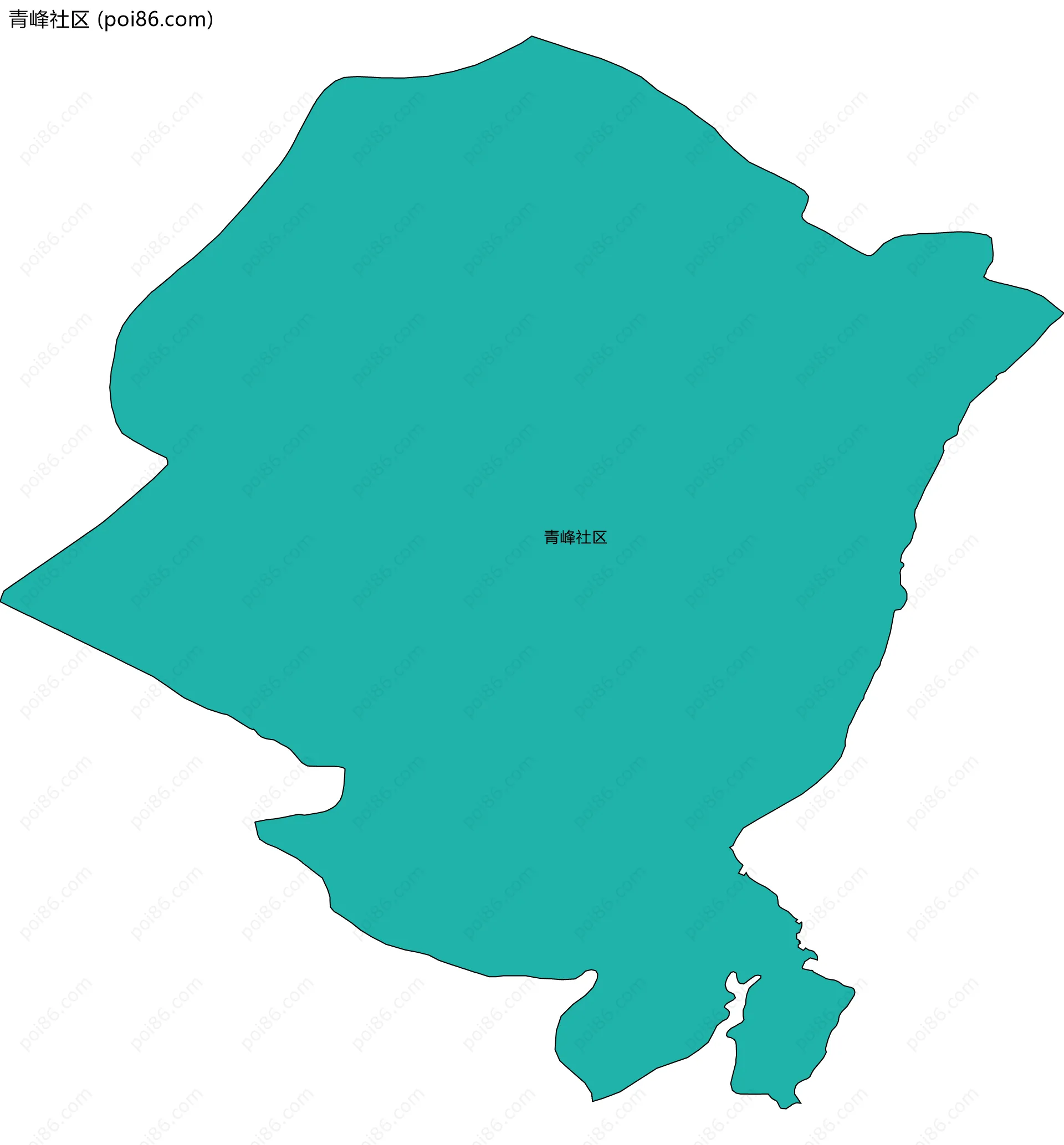 青峰社区边界地图