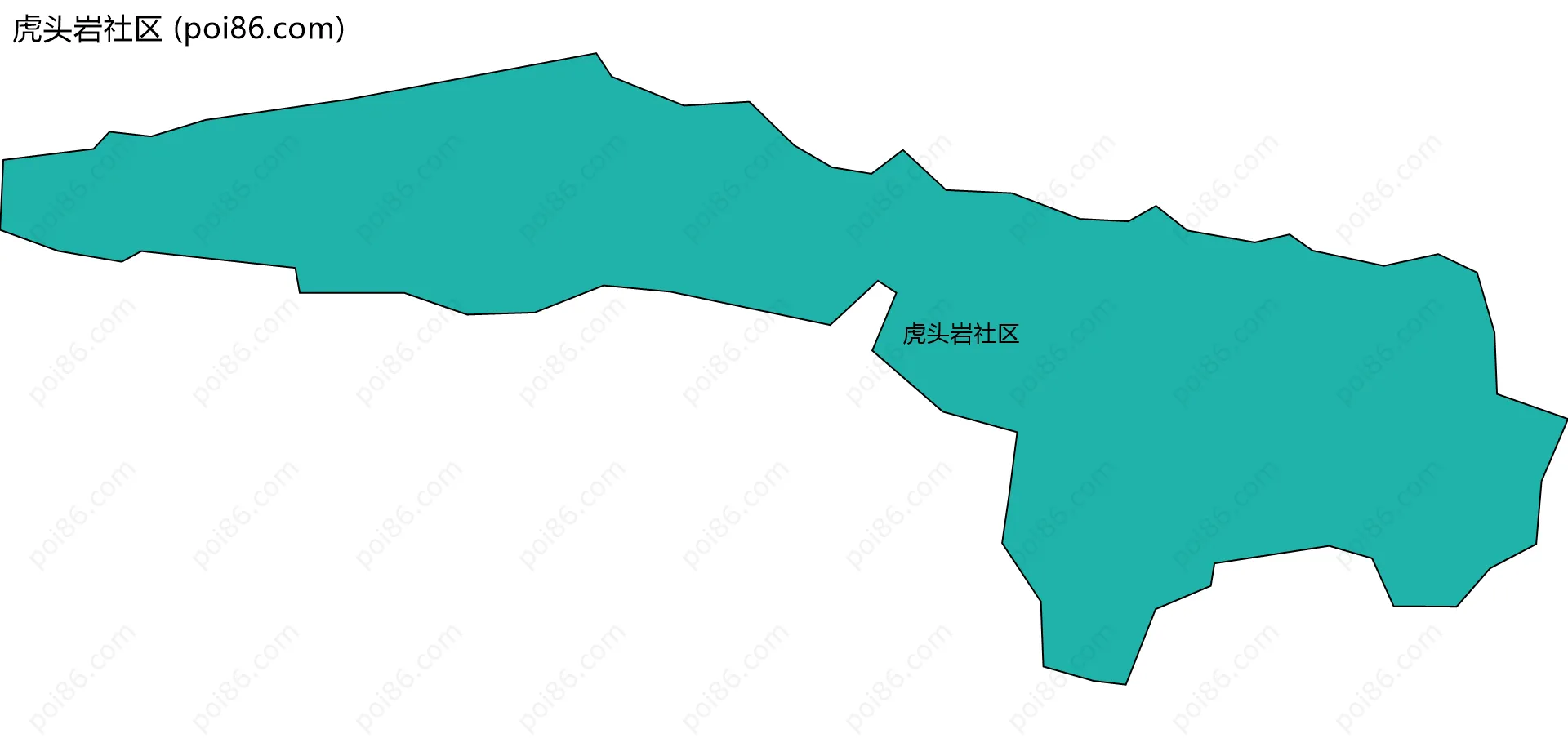 虎头岩社区边界地图