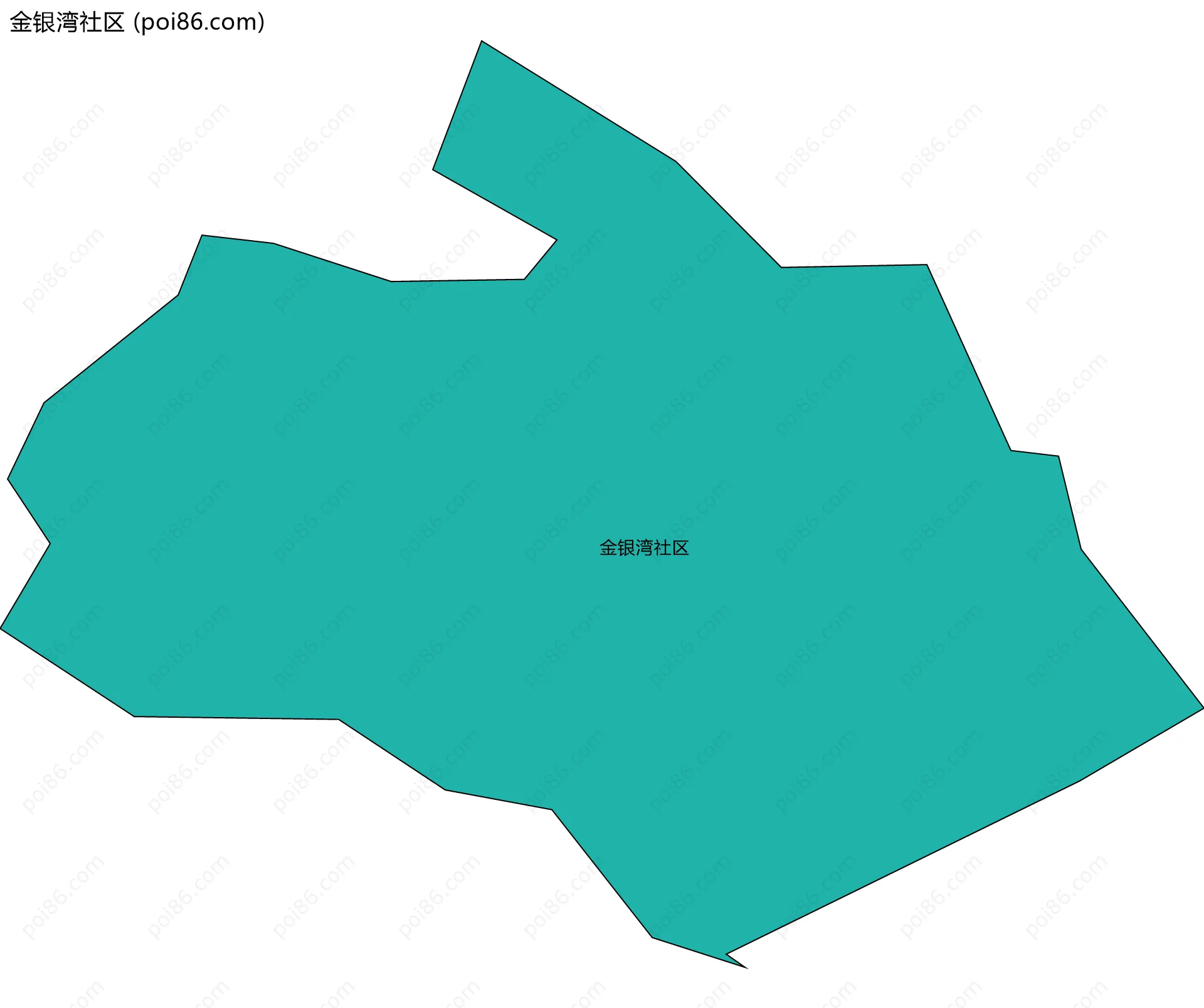 金银湾社区边界地图