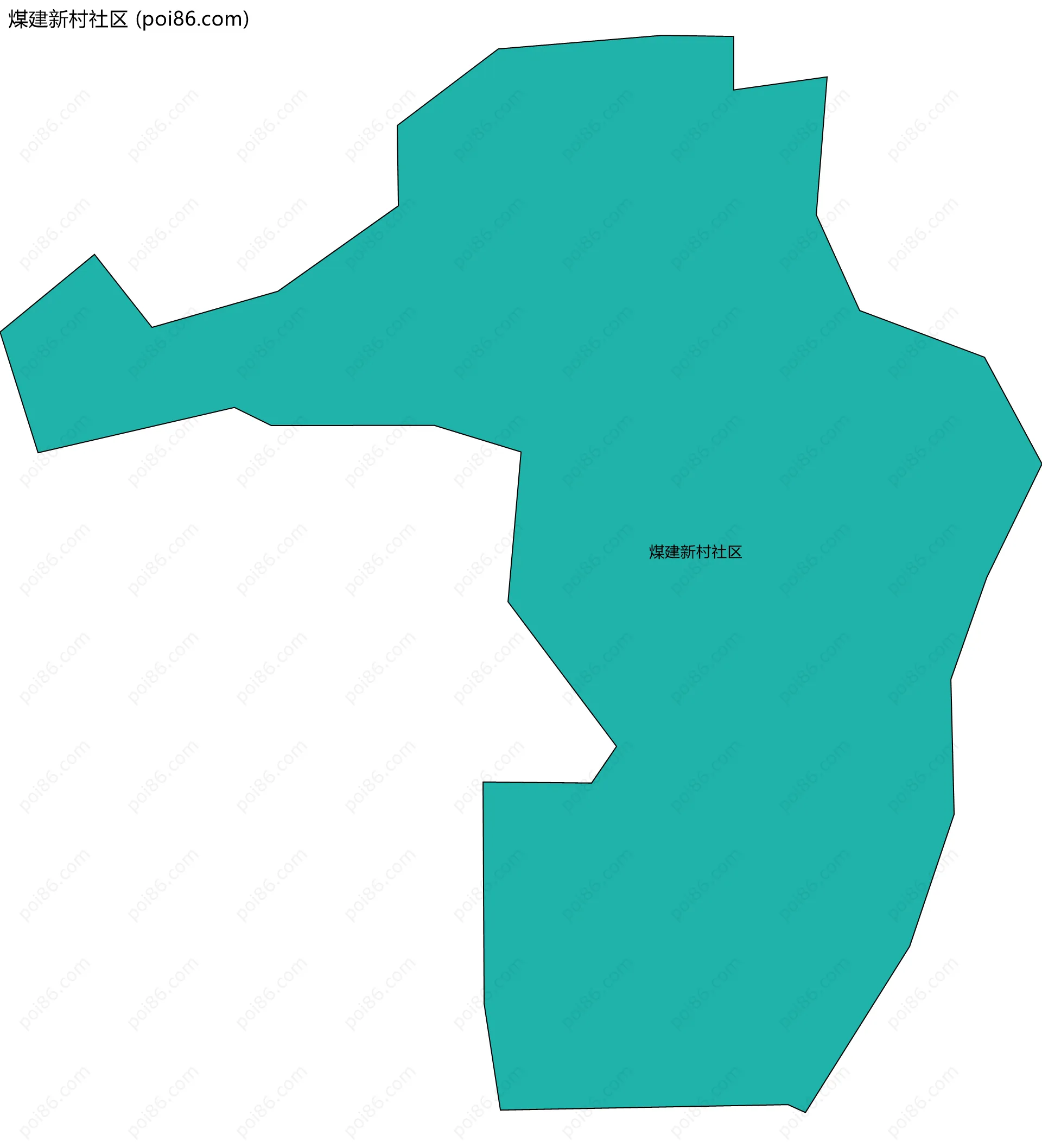 煤建新村社区边界地图