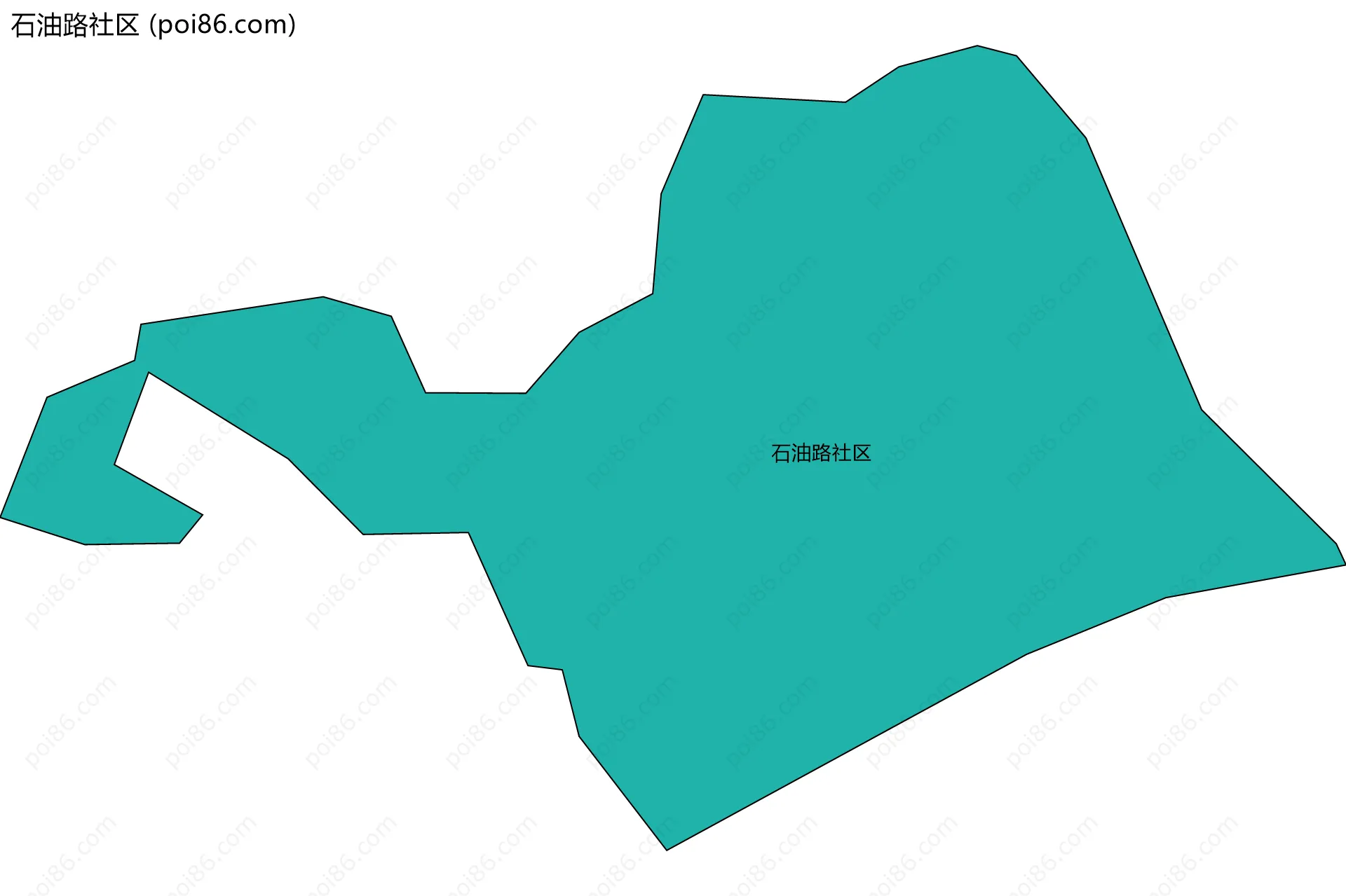 石油路社区边界地图