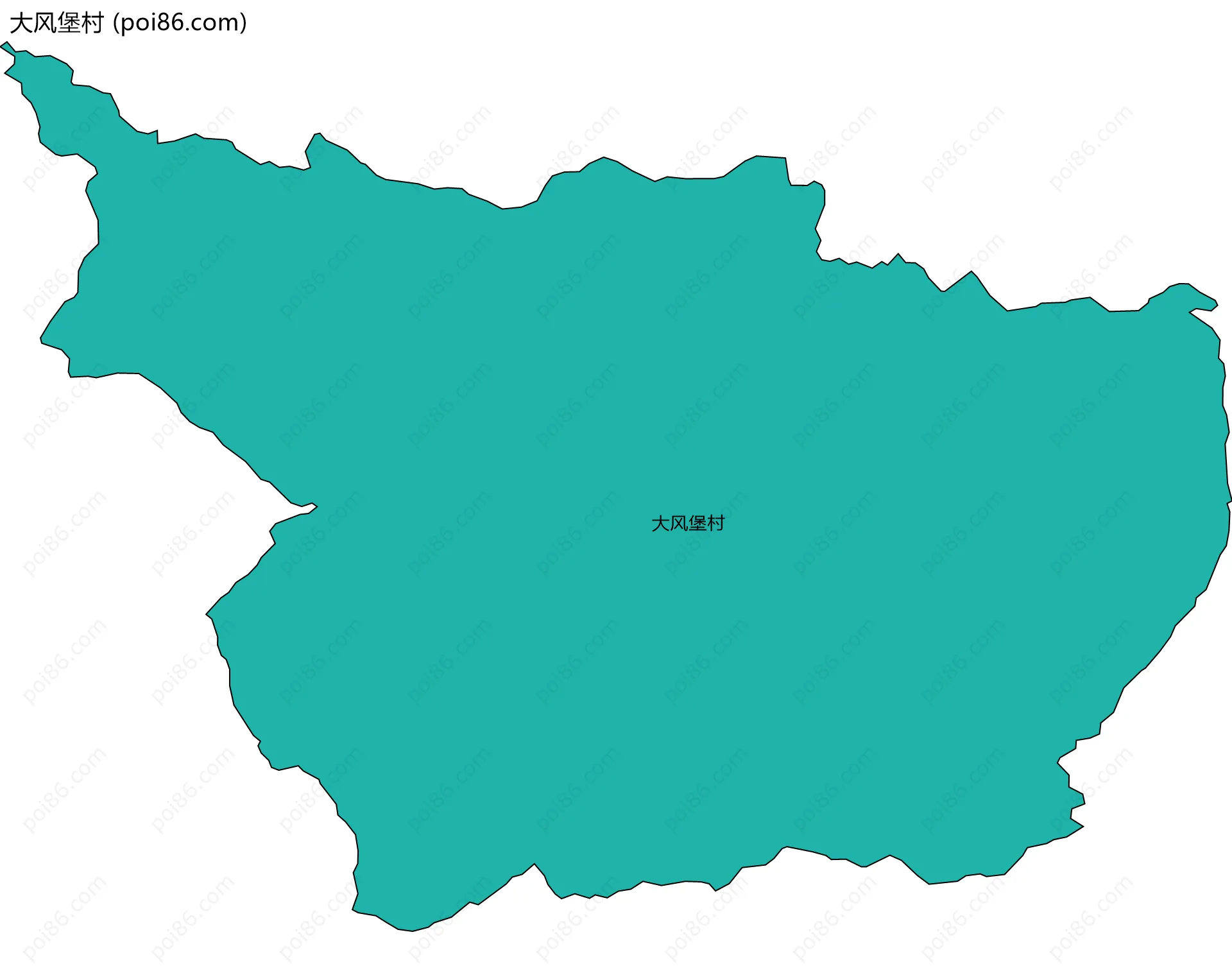 大风堡村边界地图