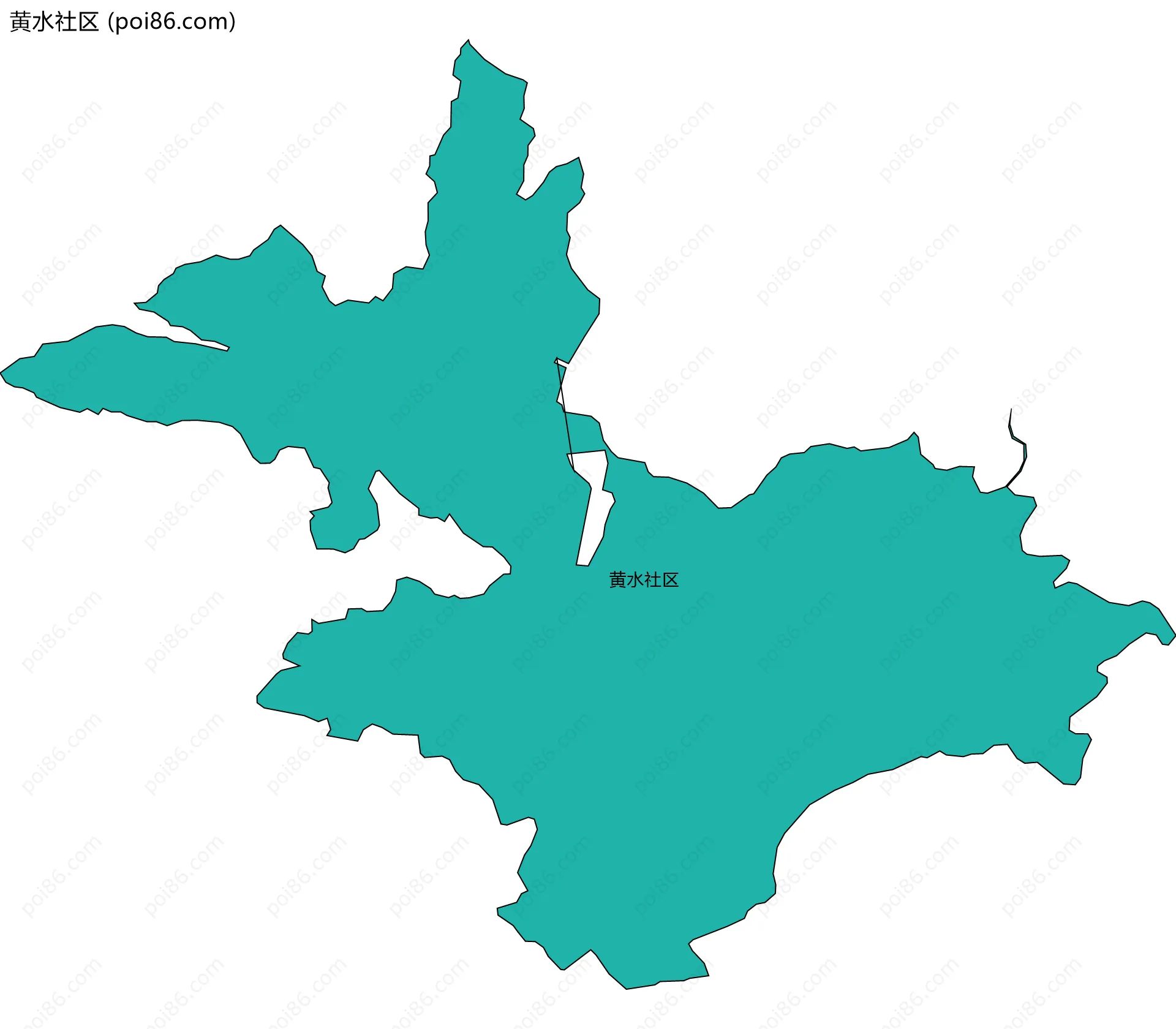 黄水社区边界地图