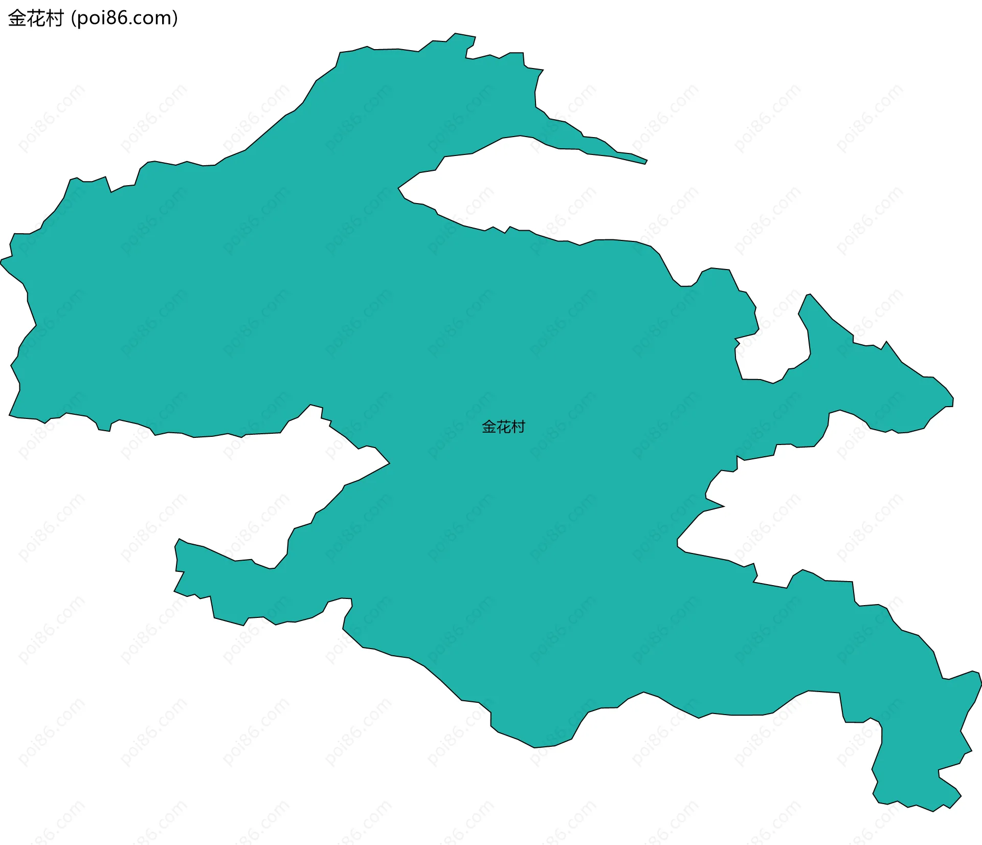 金花村边界地图
